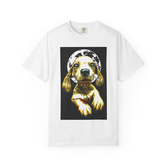 Unisex Garment-Dyed T-Shirt – Original Hand-Painted Puppy Art
