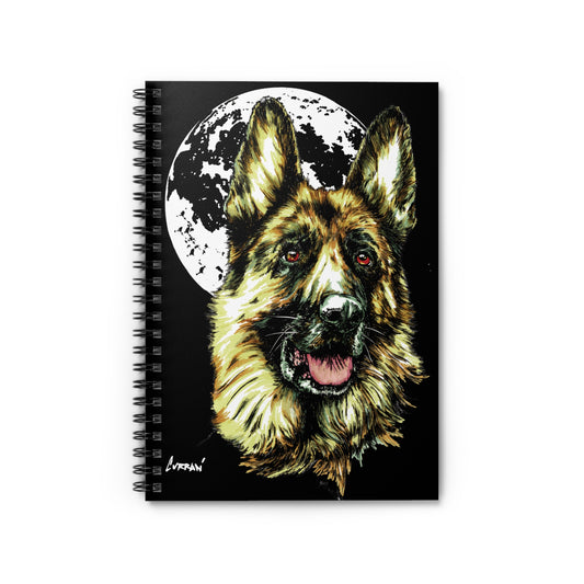 German Sheppard Spiraled Notebook - Ruled Line