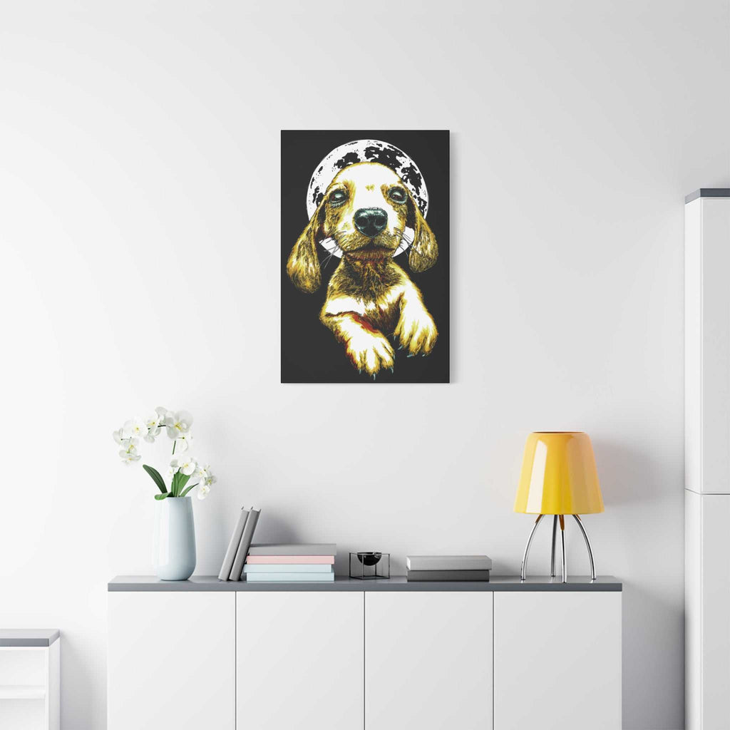 Add a touch of whimsy to your walls with our Whimsical Dog Canvas Wall Art - 1.25" Stretched Matte Print. Perfect for dog lovers!