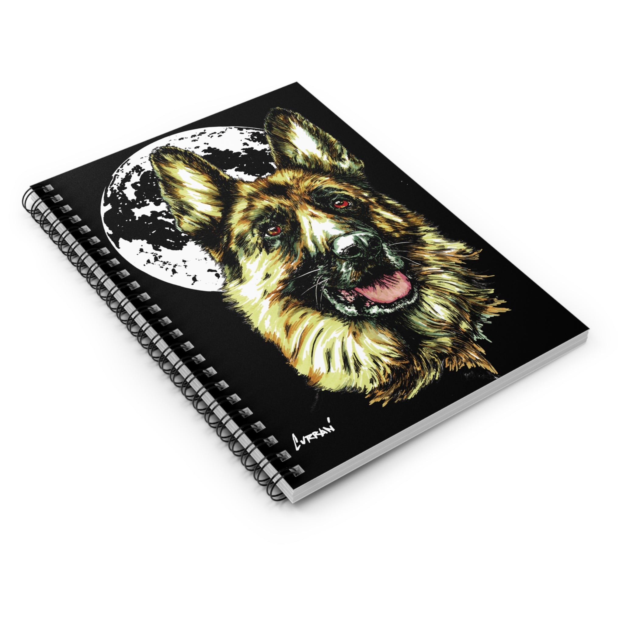 German Sheppard Spiraled Notebook - Ruled Line