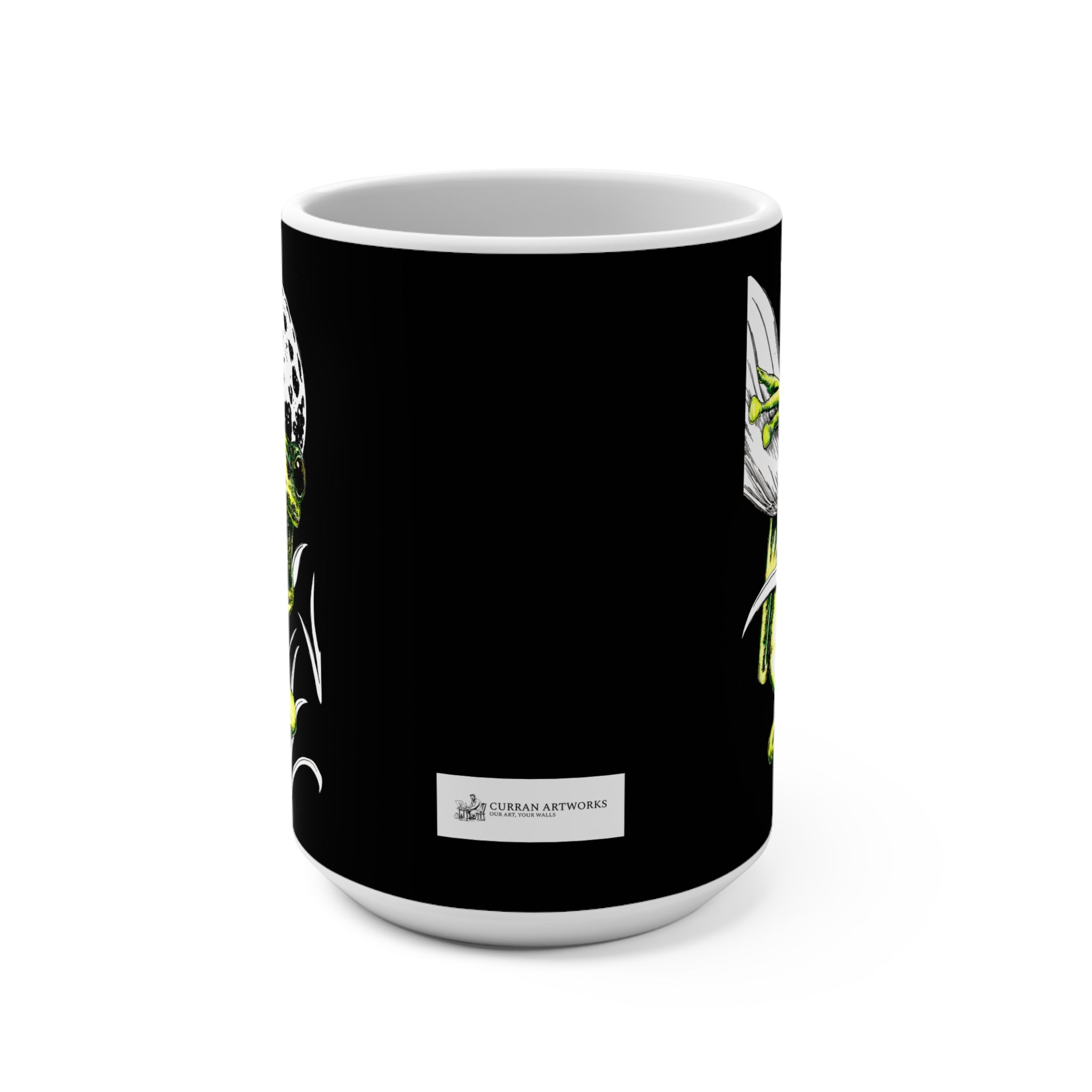 Frog Design Mug - 15oz Ceramic Coffee Cup for Nature Lovers