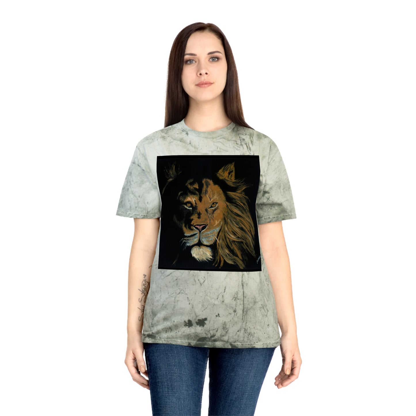 Color Blast T Shirt Powerful Lion Design by Kris Curran