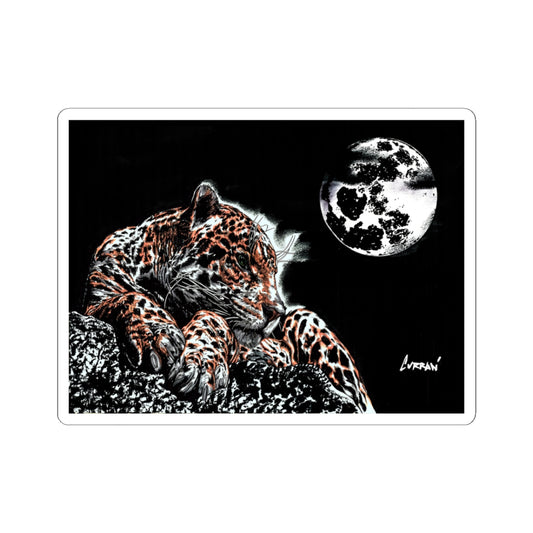 Wild Leopard Kiss-Cut Stickers - Bold Animal Art for Laptop & Decor