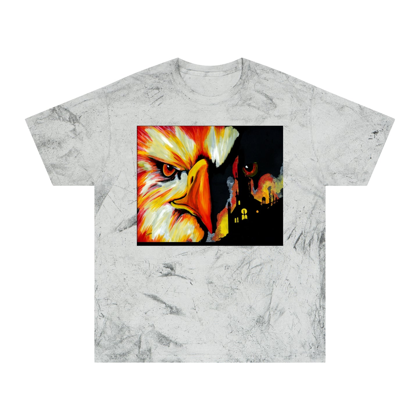 Phoenix Rising Color Blast T Shirt Original Hand Painted Art