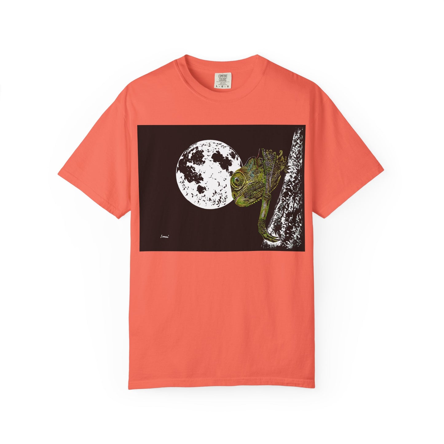 Moonlit Chameleon Unisex T-Shirt - Nature-Inspired Art Tee for Wildlife Lovers