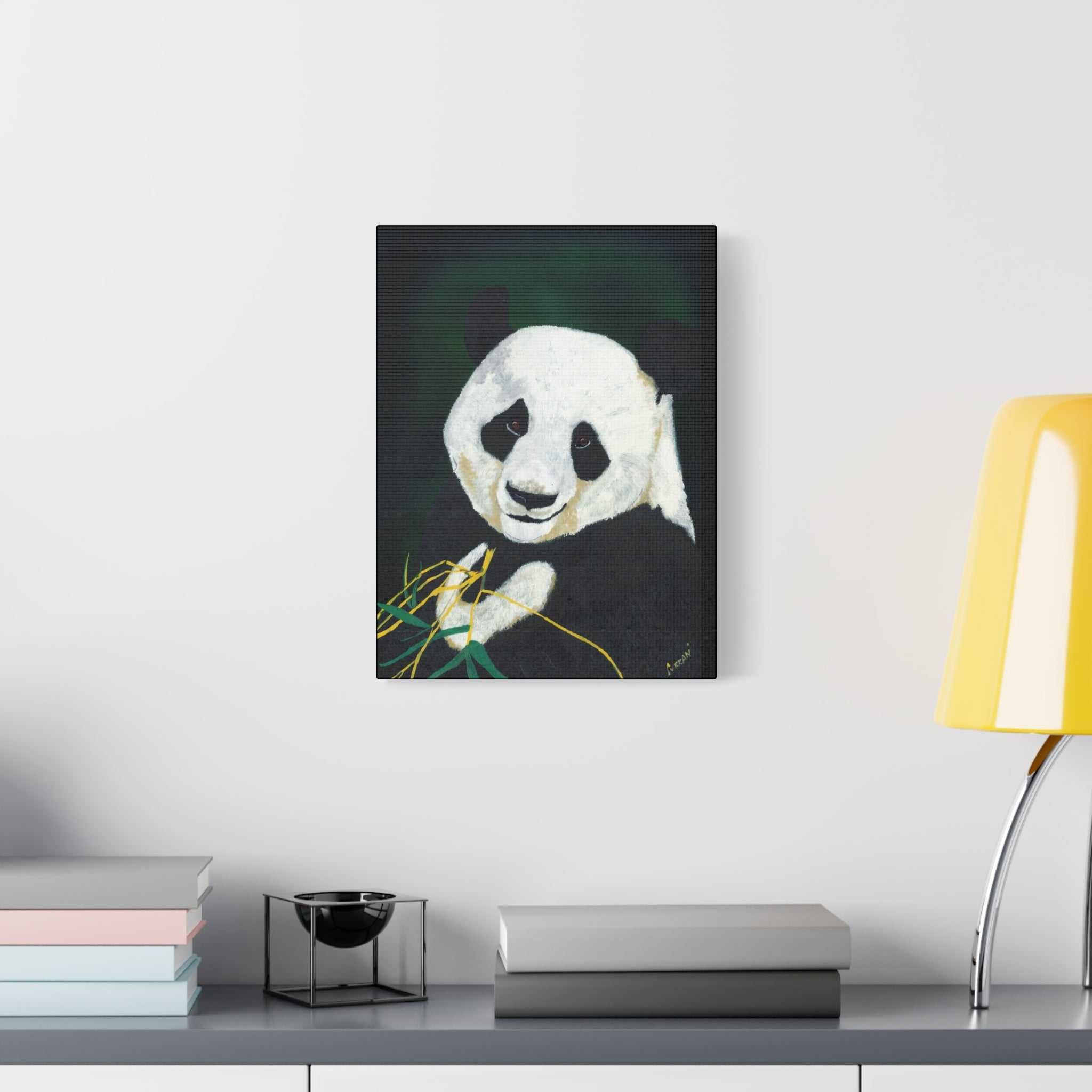 Panda Wall Art, Panda Print, Wildlife Art, Hand-Painted