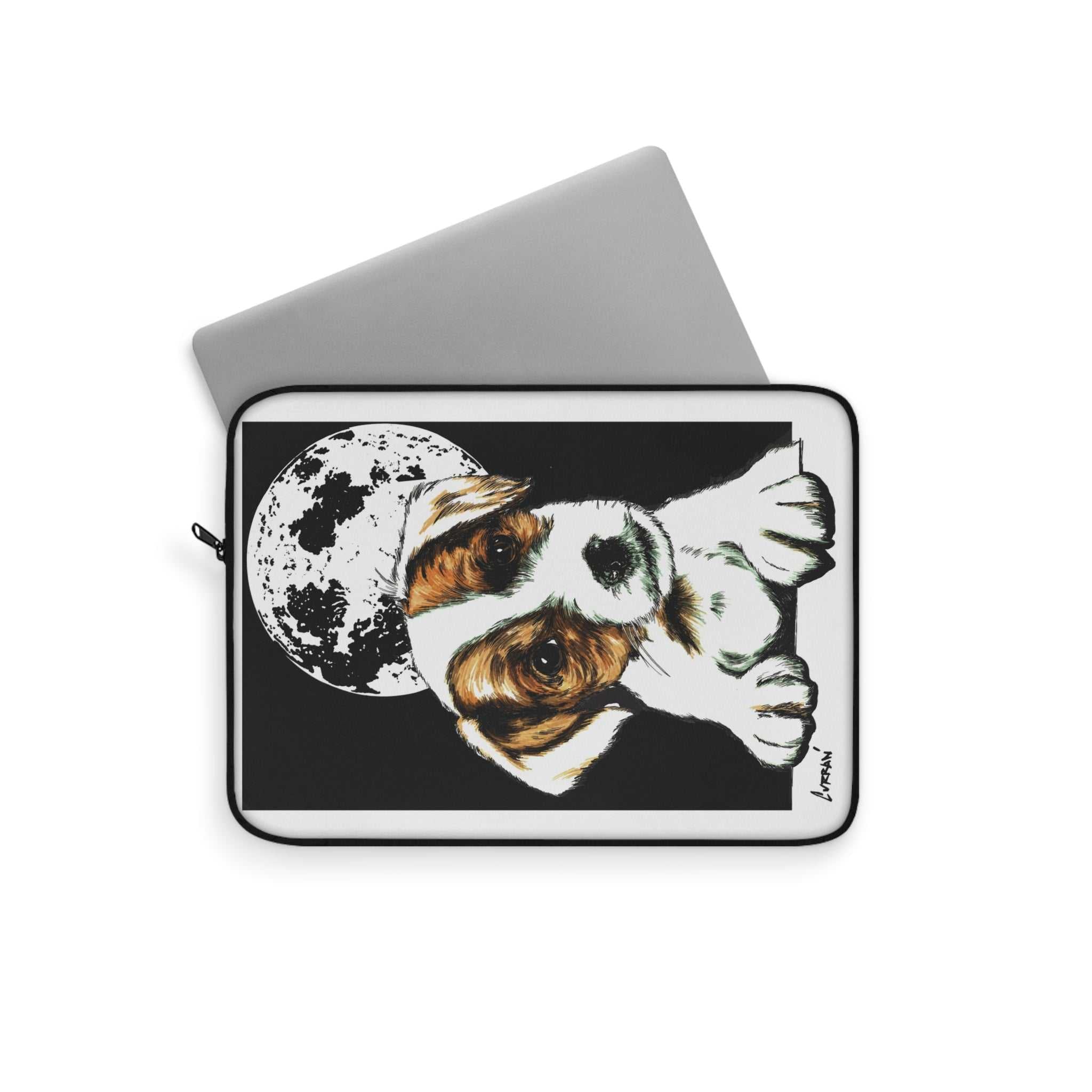 Beagle Laptop Sleeve - Dog Design with Moon for Pet Lovers