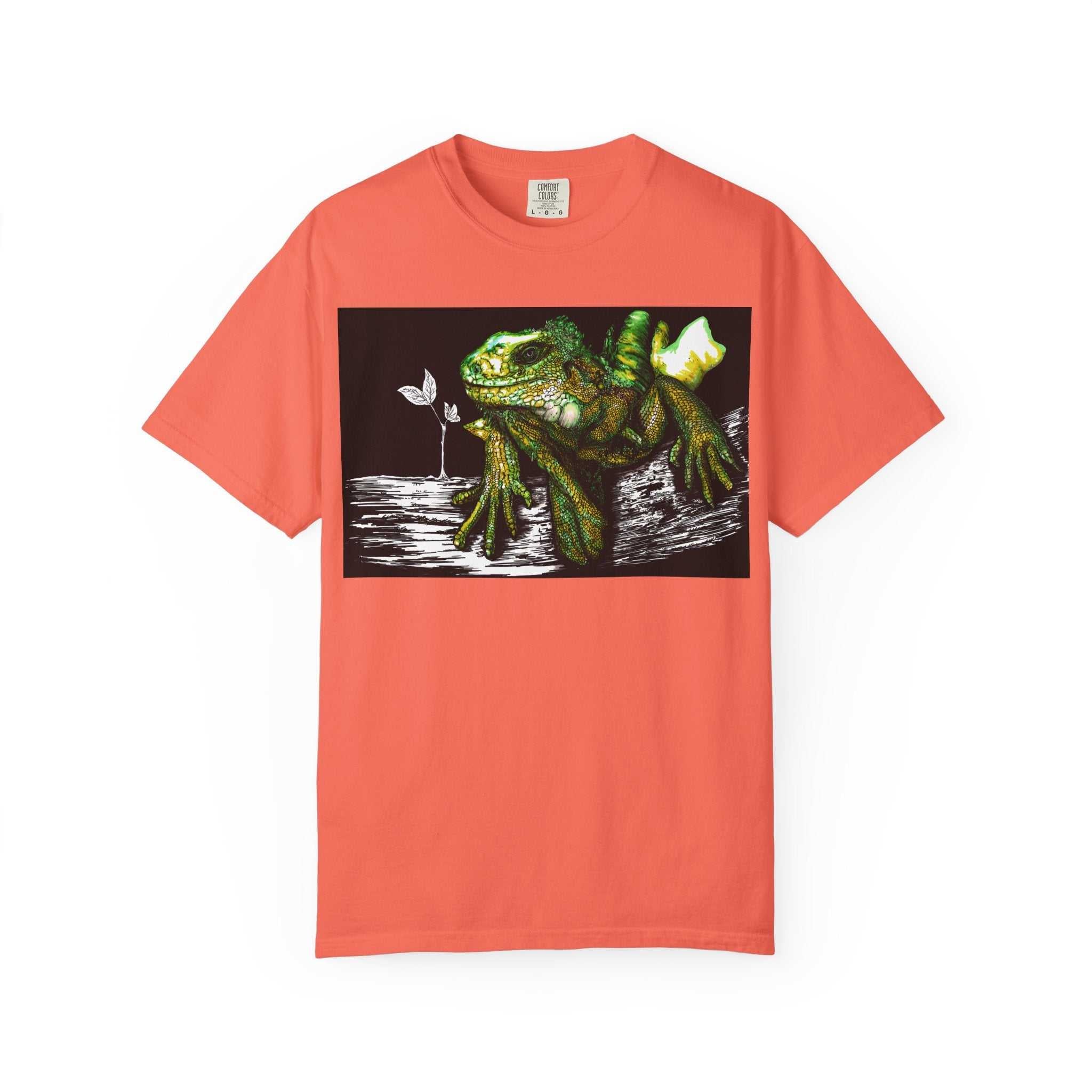 Iguana Unisex T-shirt - Hand Painted Art Design