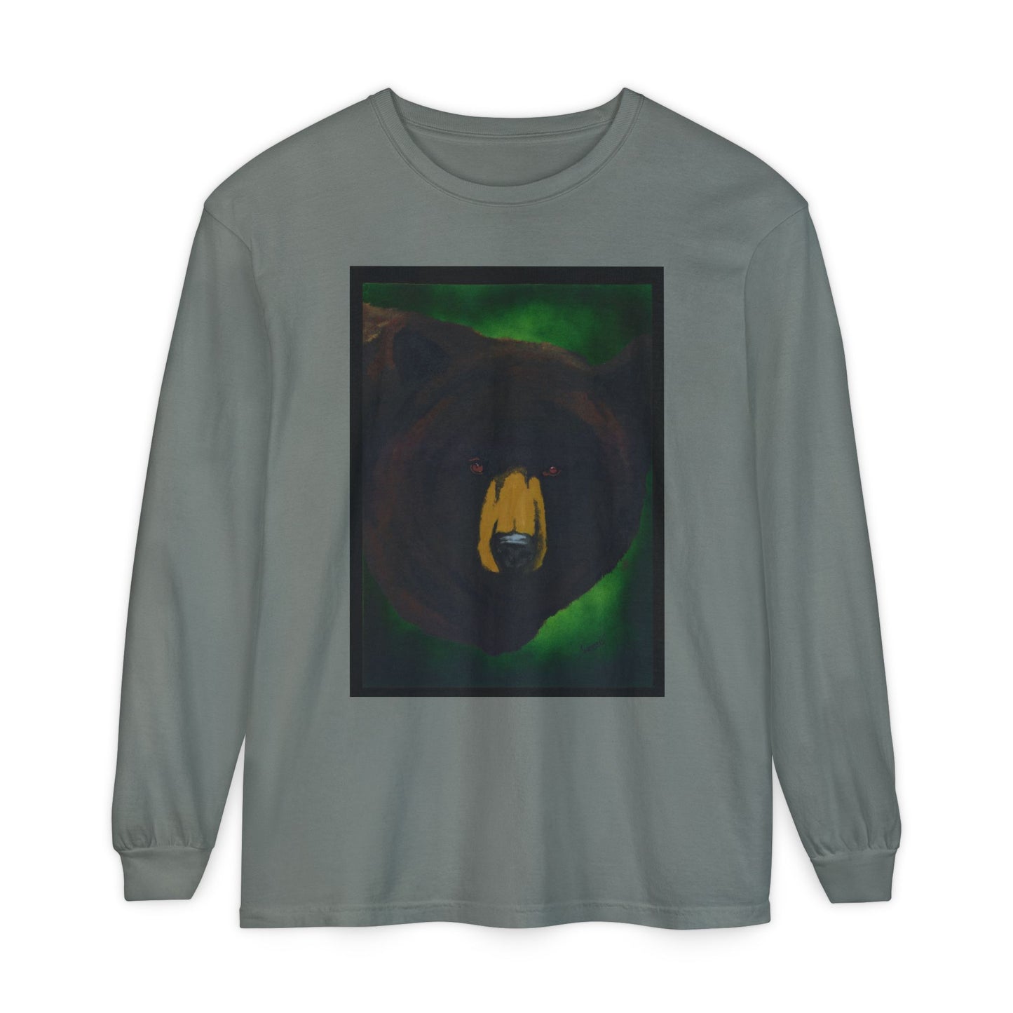 Brown Bear Portrait Long Sleeve Unisex T Shirt
