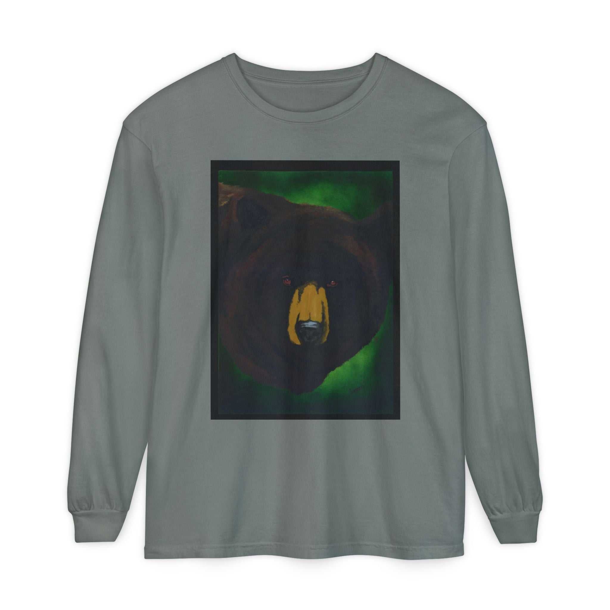 Brown Bear Portrait Long Sleeve Unisex T Shirt