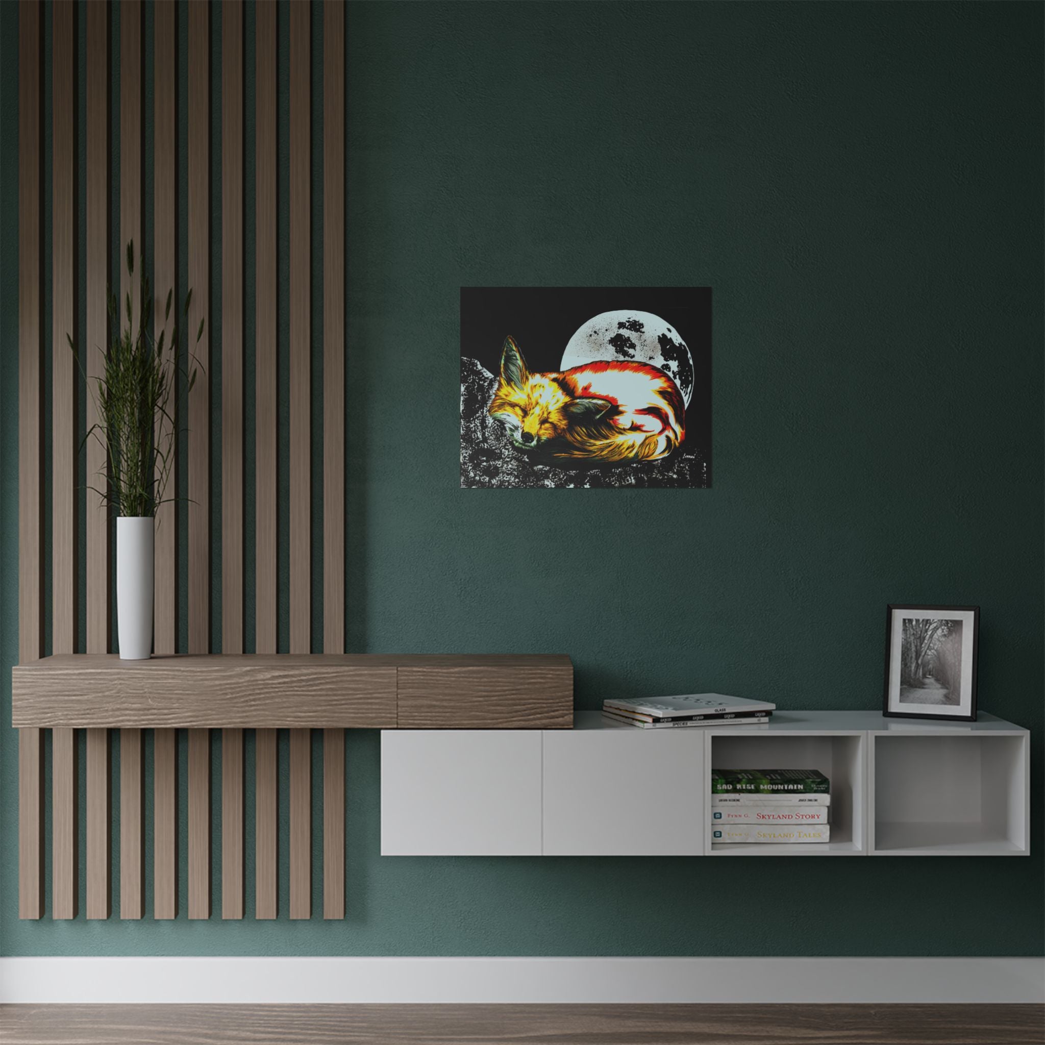 Dreamy Fox Satin Poster - 300gsm Art Print for Animal Lovers