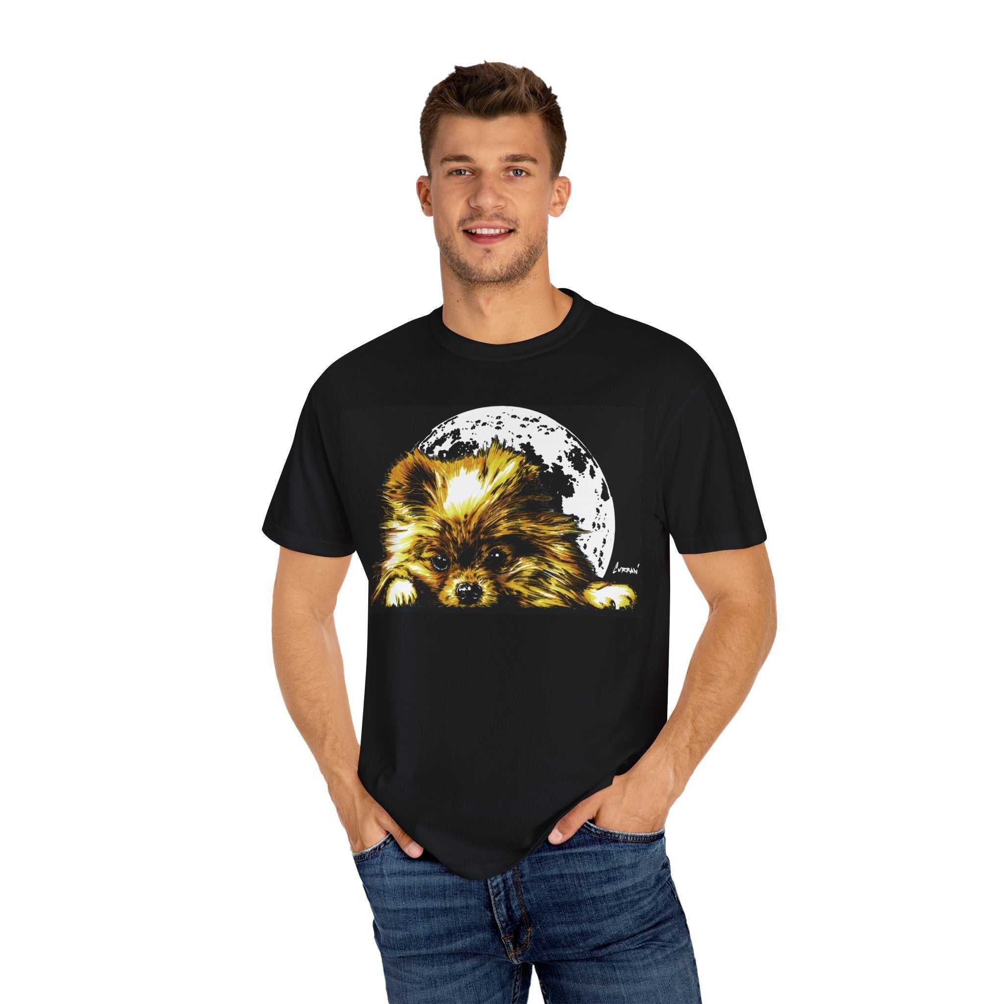 Pomeranian Unisex T-shirt - Hand Painted Art Design