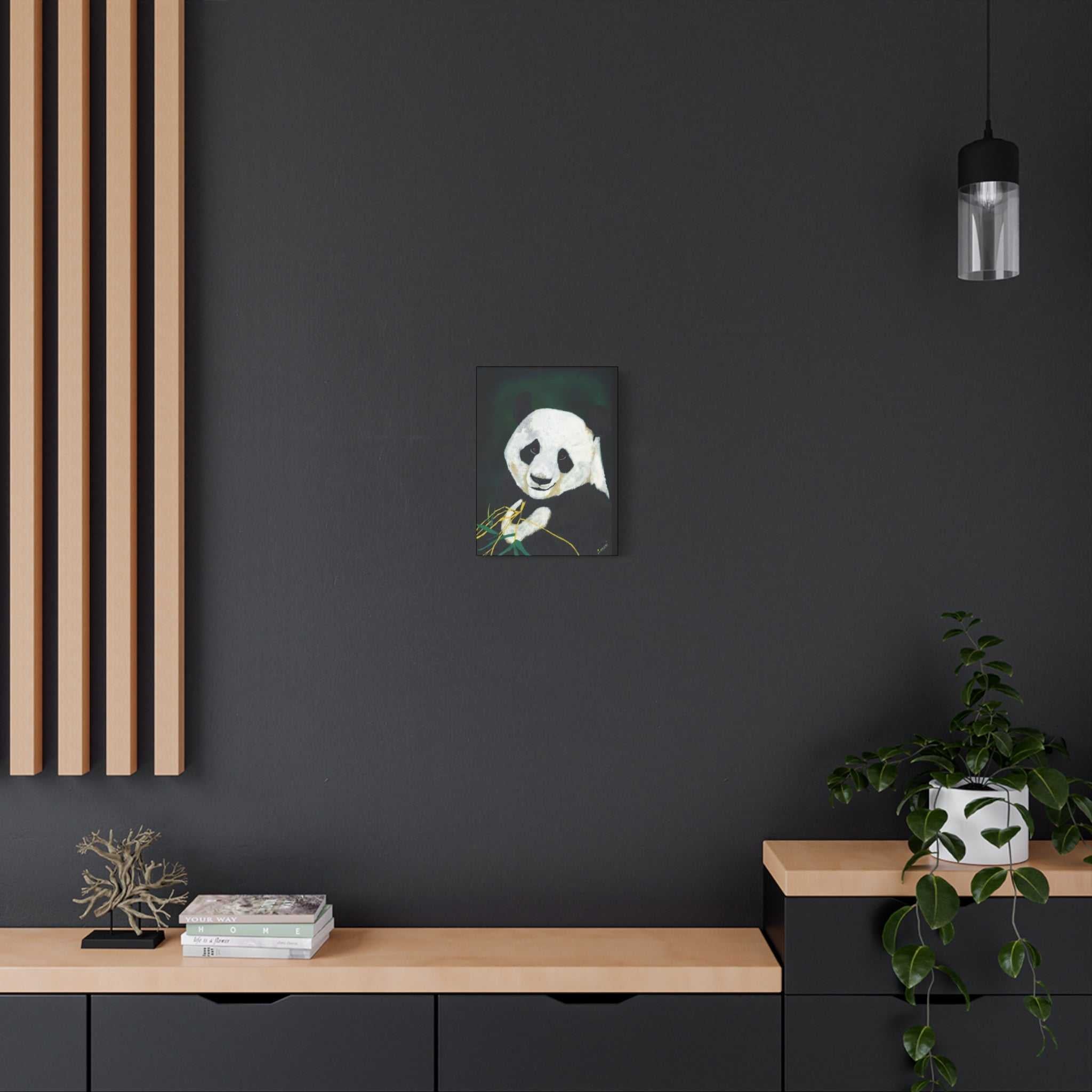 Panda Wall Art, Panda Print, Wildlife Art, Hand-Painted