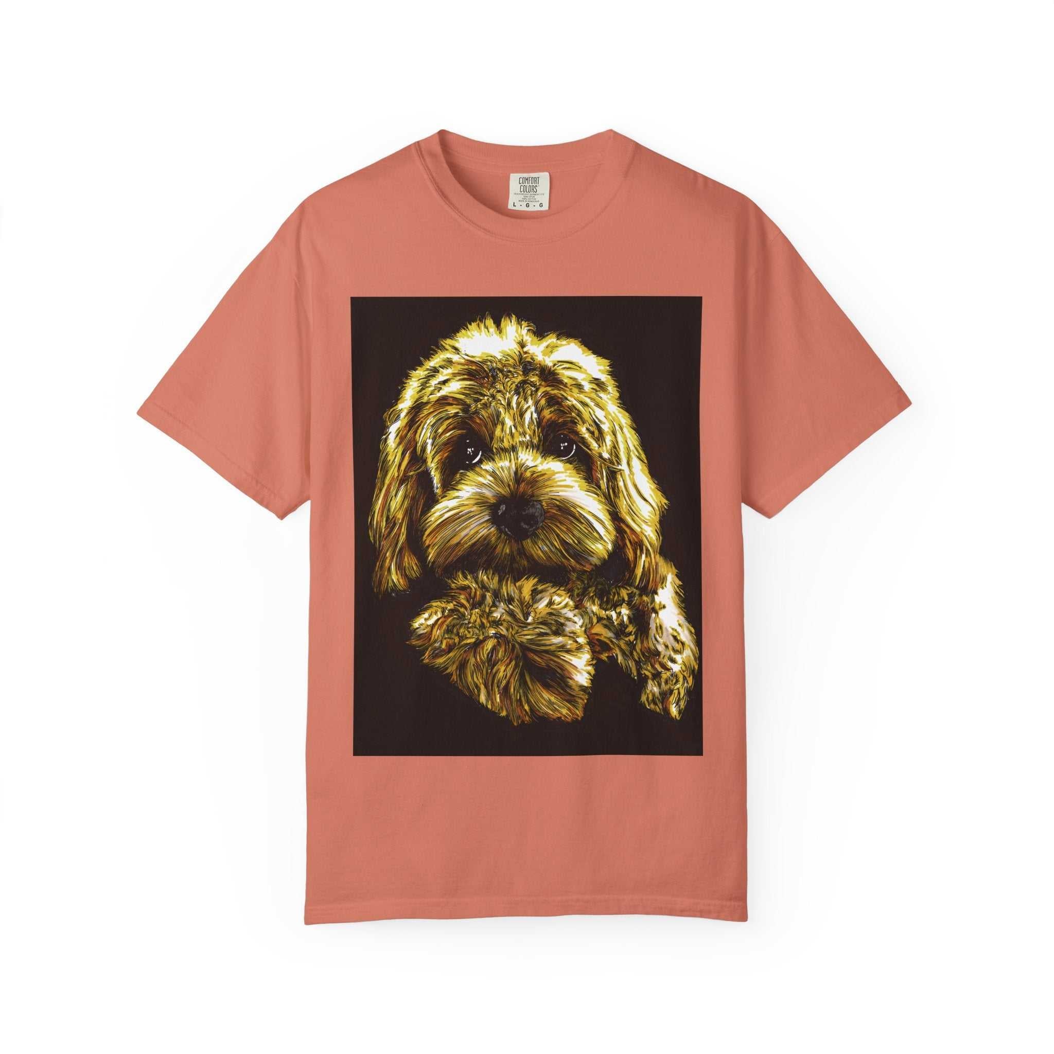 Experience the vibrant colors of our Puppy Color Blast Unisex Garment-Dyed T-shirt and stand out from the crowd. Perfect for all dog lovers!