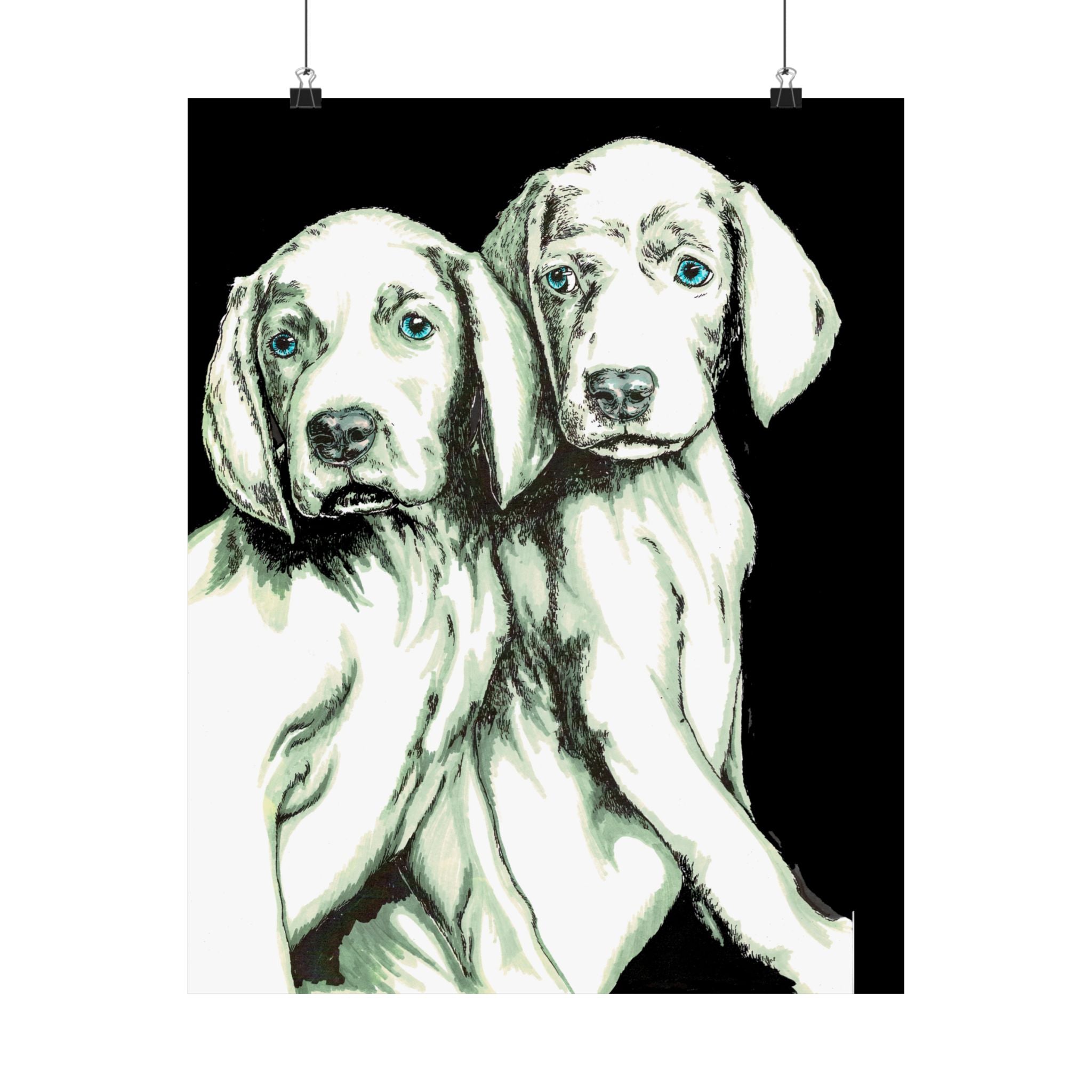 Custom Dog Art Satin Poster - Perfect for Pet Lovers