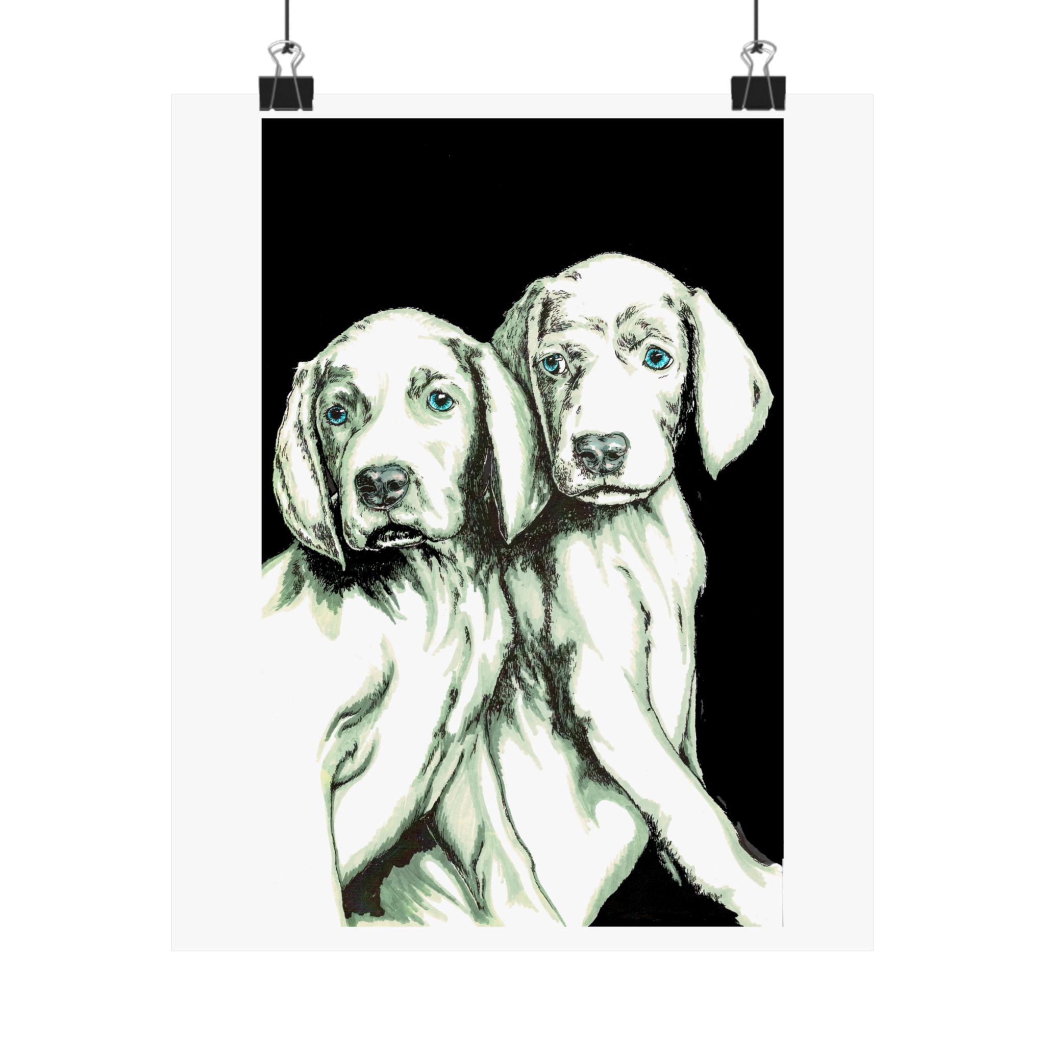 Custom Dog Art Satin Poster - Perfect for Pet Lovers
