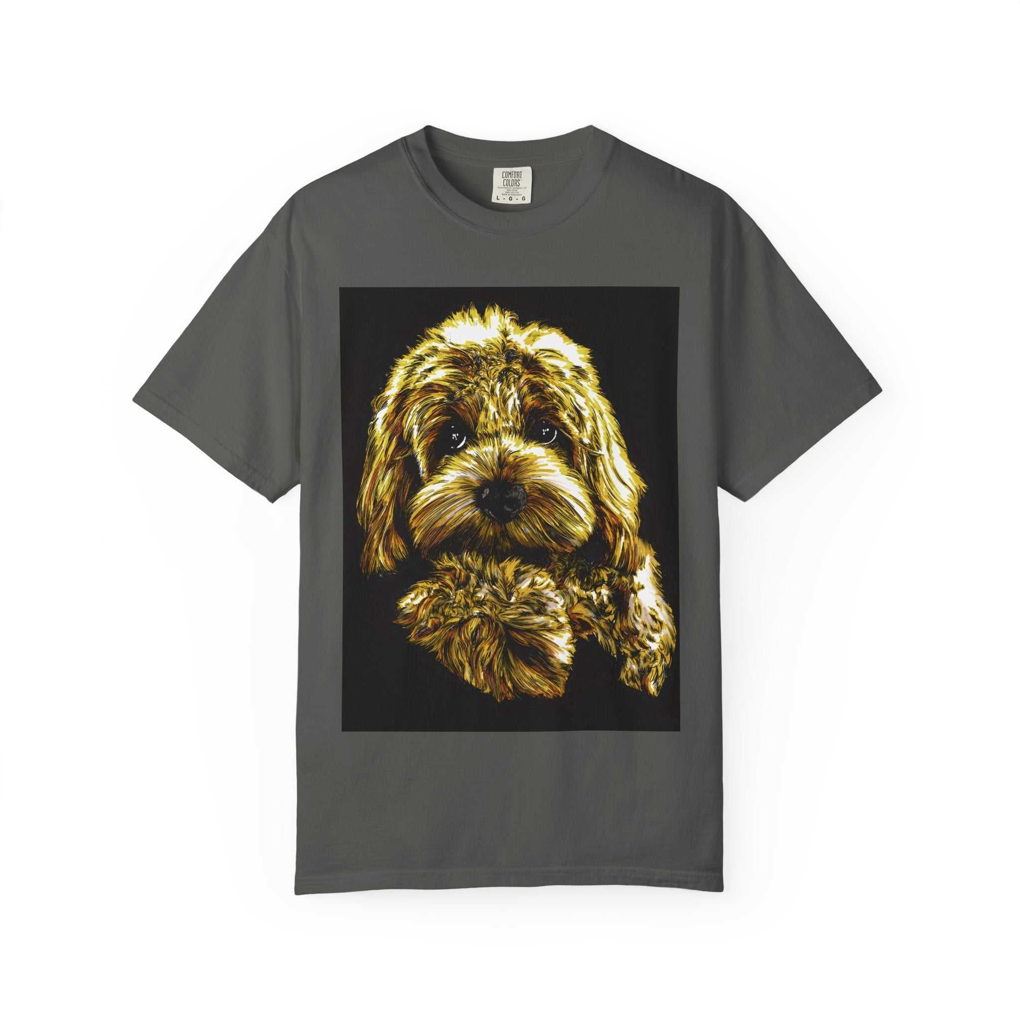 Experience the vibrant colors of our Puppy Color Blast Unisex Garment-Dyed T-shirt and stand out from the crowd. Perfect for all dog lovers!
