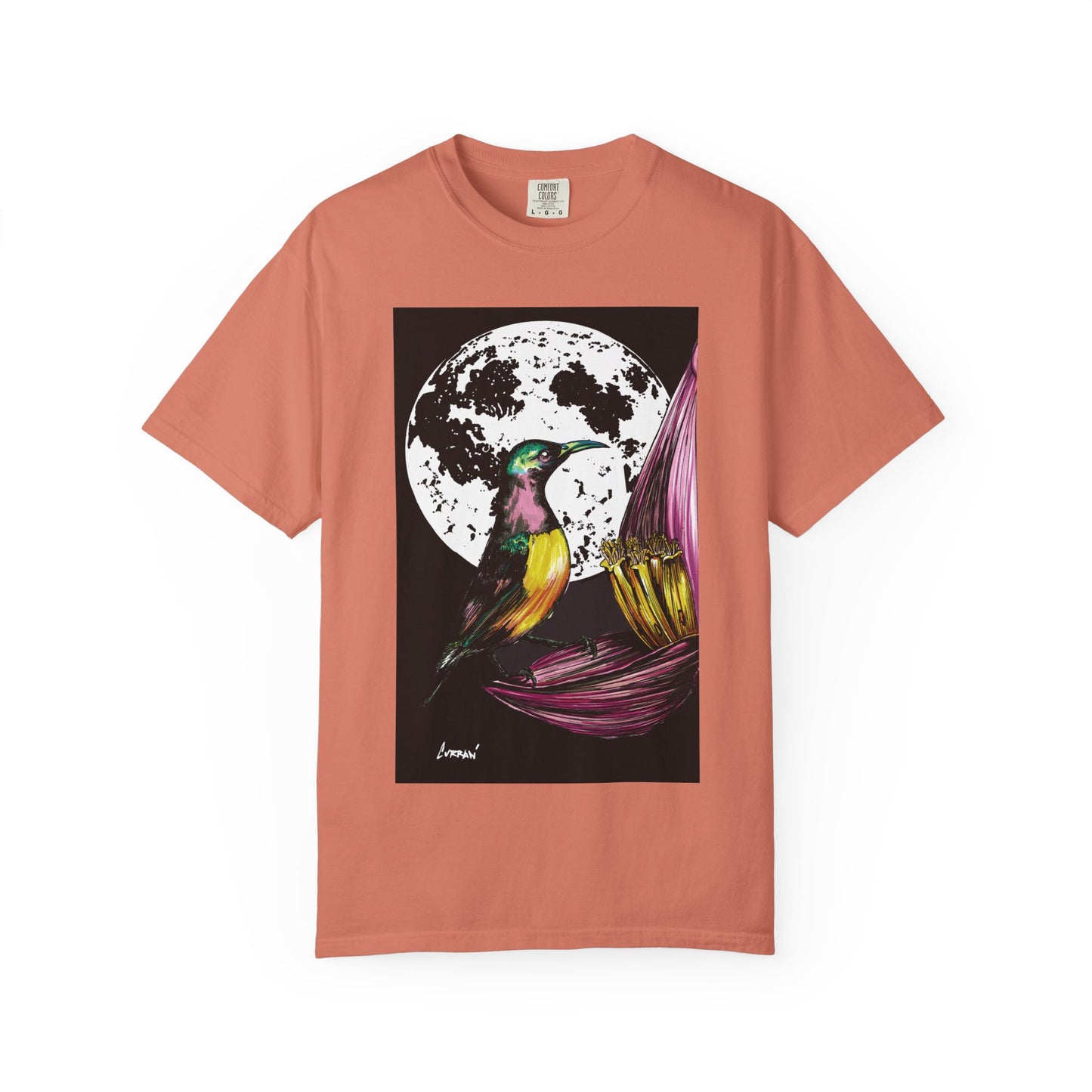 Moonlit Hummingbird Unisex T-Shirt - Vibrant Nature Design