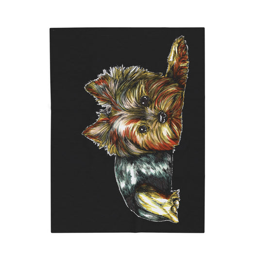 Yorkshire Terrier Puppy Plush Blanket Perfect Birthday Gift