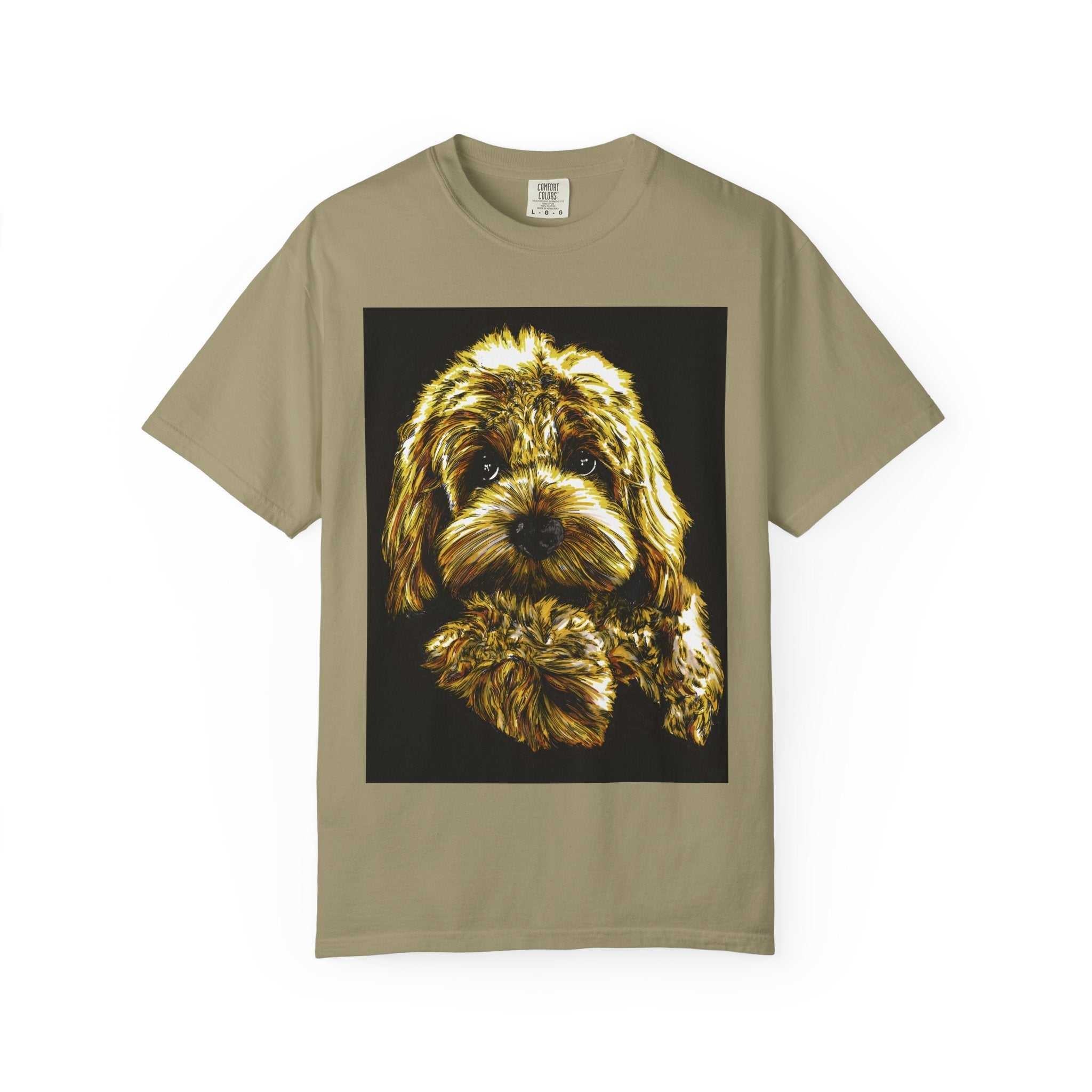 Experience the vibrant colors of our Puppy Color Blast Unisex Garment-Dyed T-shirt and stand out from the crowd. Perfect for all dog lovers!
