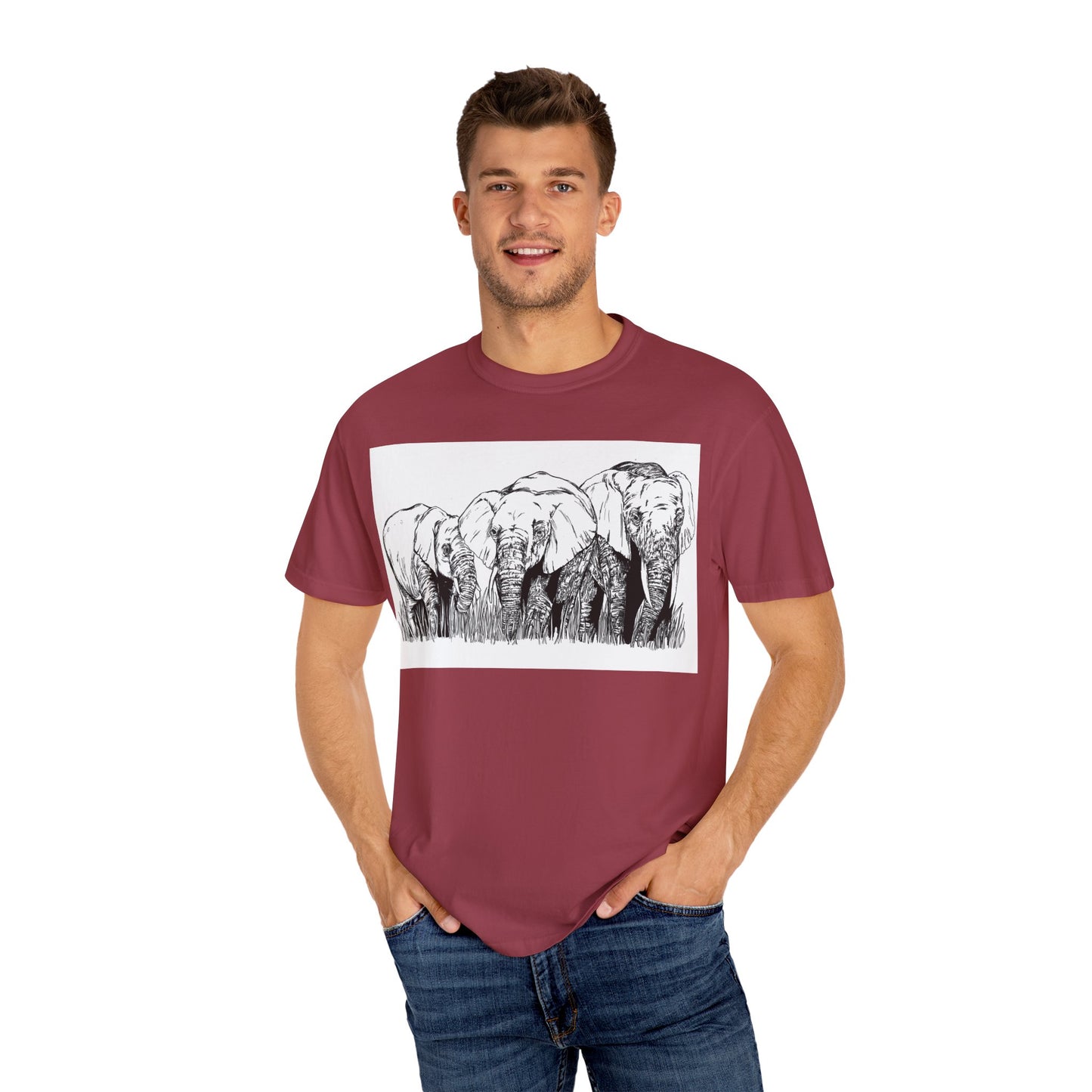 Eco-Friendly Elephant Graphic Unisex T-Shirt