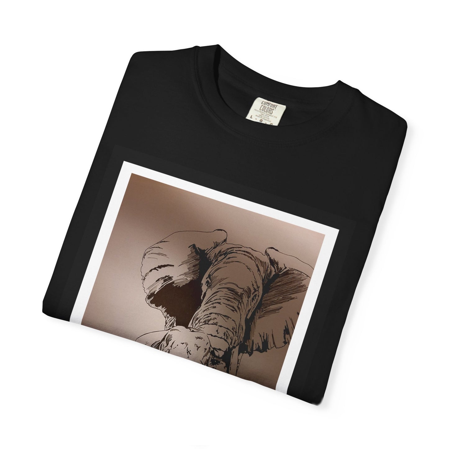Elephant Family Garment-Dyed T-Shirt | Nature Lover's Tee