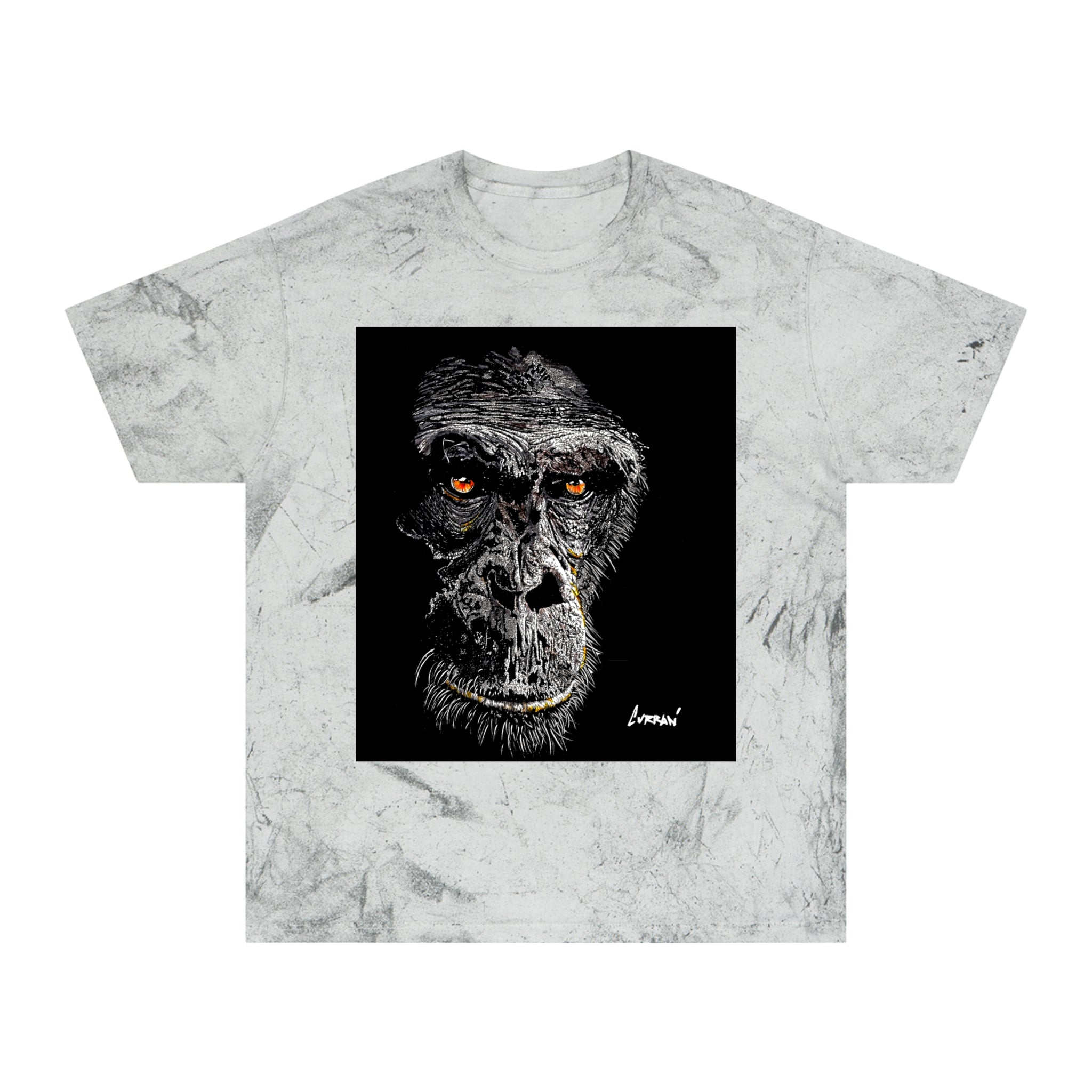 Gorilla Face Color Blast T Shirt Original Hand Drawn Art