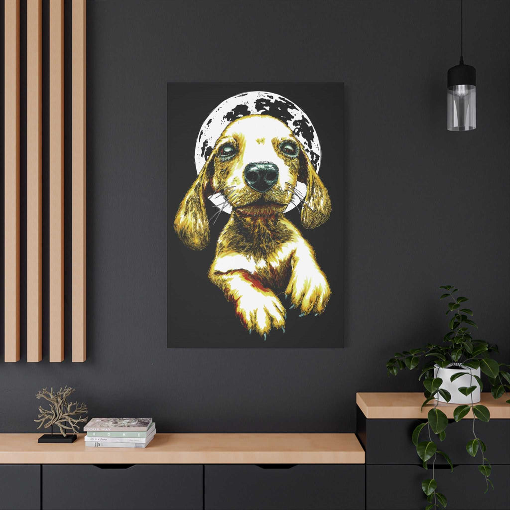 Whimsical Dog Canvas Wall Art - 1.25" Stretched Matte Print