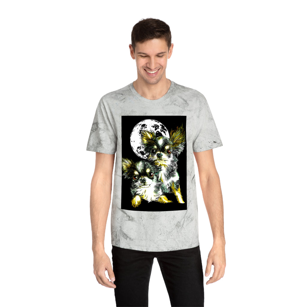 Chihuahua Unisex Color Blast T-Shirt - Moonlit Night Design
