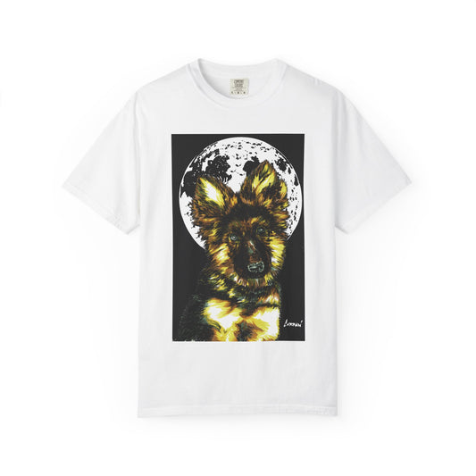 German Sheppard Puppy Unisex T-shirt - Hand Drawn Art