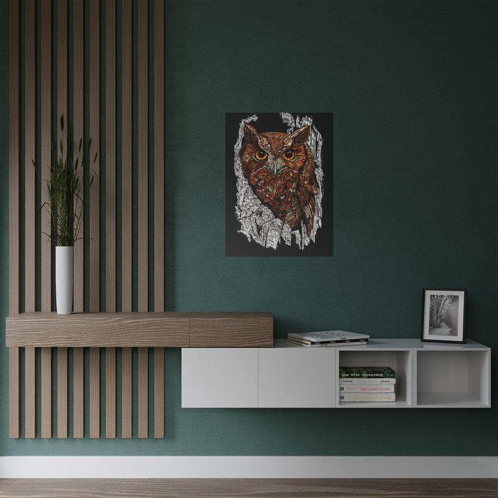 Owl Satin Poster. The perfect gift for any nature lover