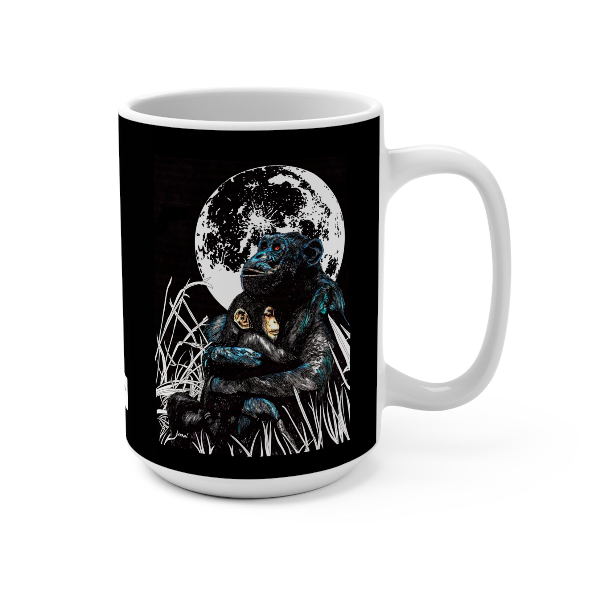 Gorilla and Child 15oz Mug - Perfect Gift for Animal Lovers
