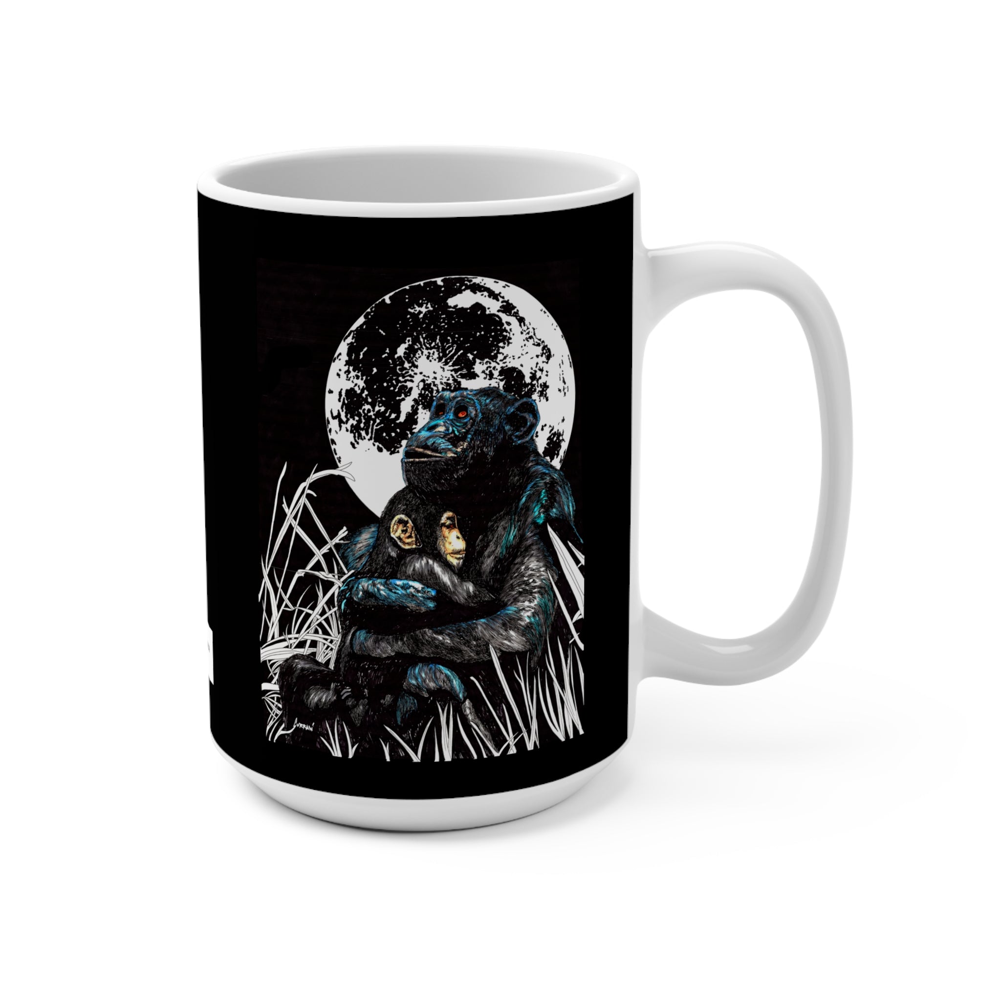 Gorilla and Child 15oz Mug - Perfect Gift for Animal Lovers