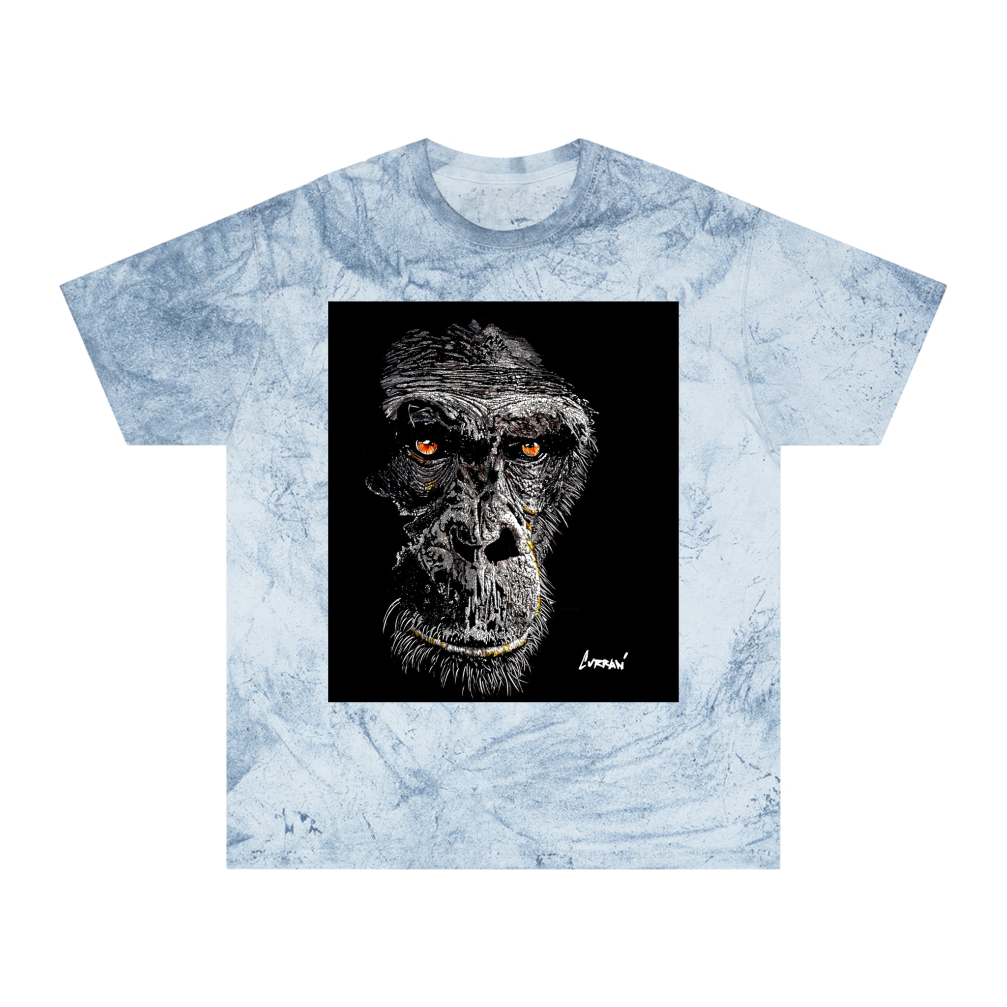 Gorilla Face Color Blast T Shirt Original Hand Drawn Art