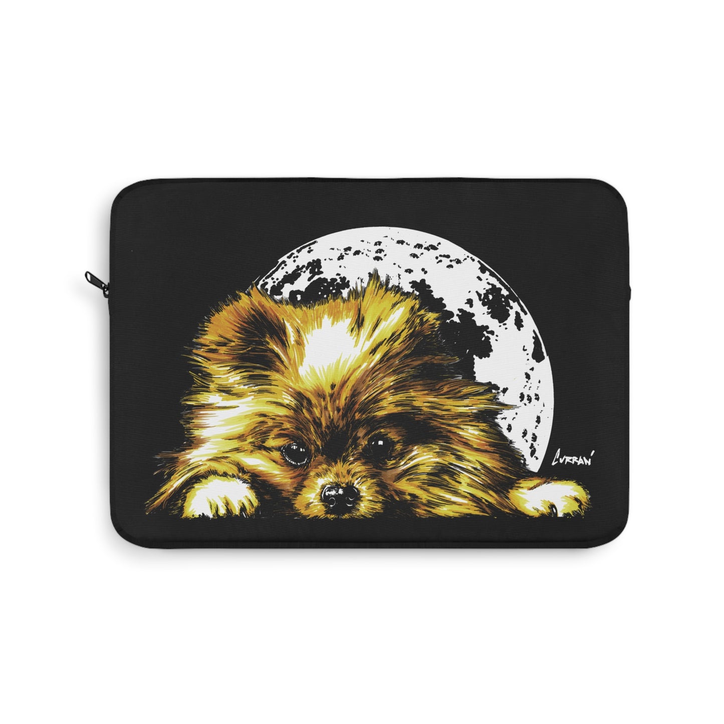 Pomeranian Moon Laptop Sleeve, Stylish Pet Lover's Accessory