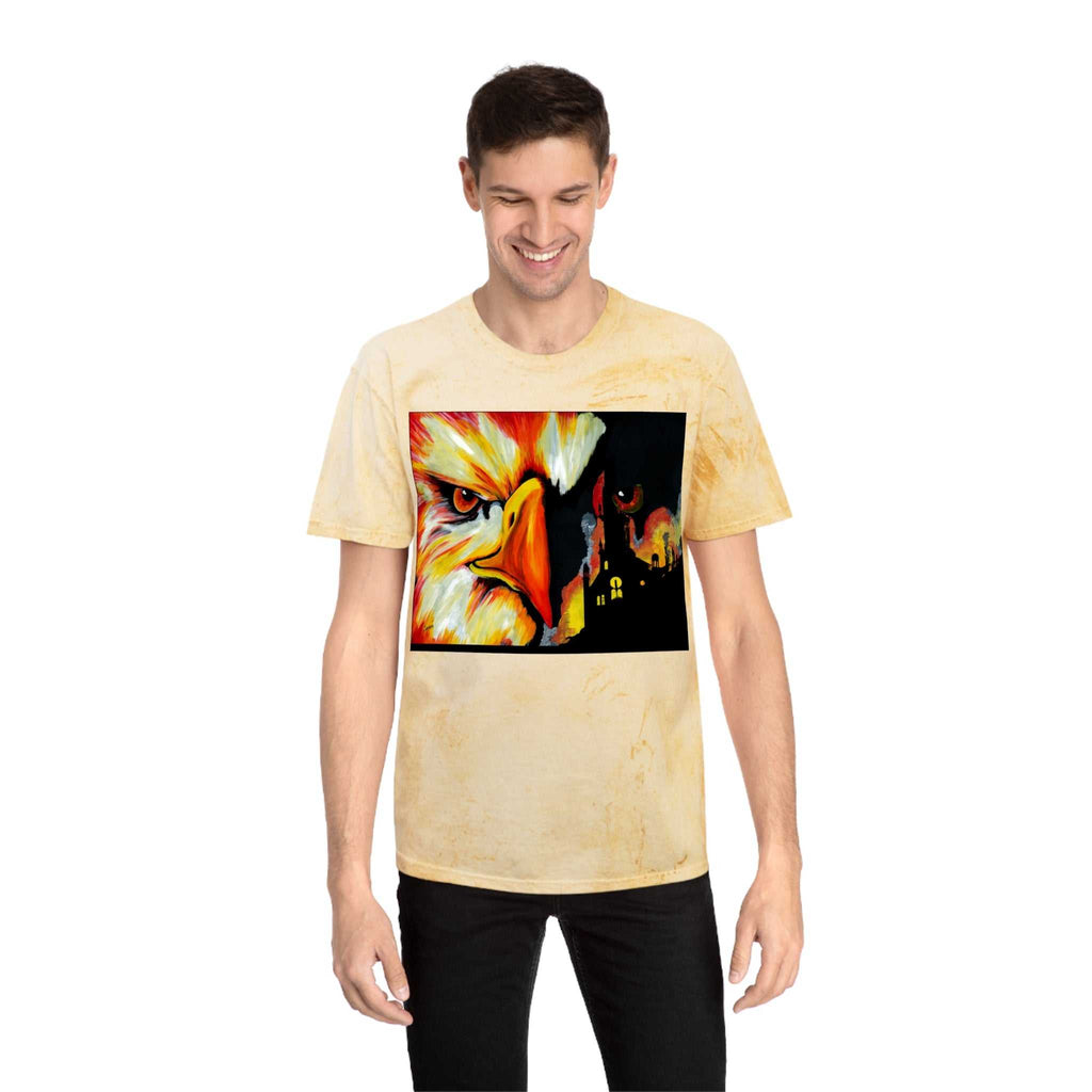 Phoenix Rising Color Blast T Shirt Original Hand Painted Art