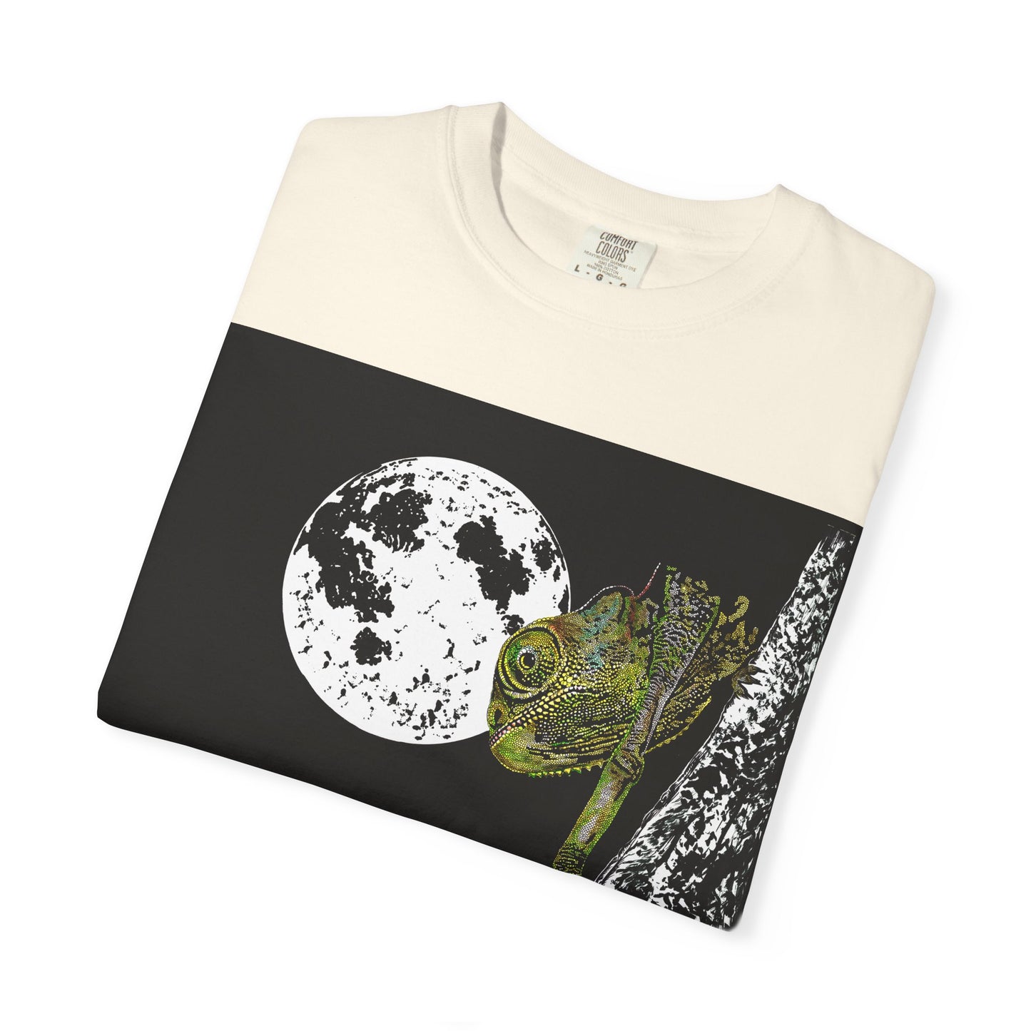 Moonlit Chameleon Unisex T-Shirt - Nature-Inspired Art Tee for Wildlife Lovers