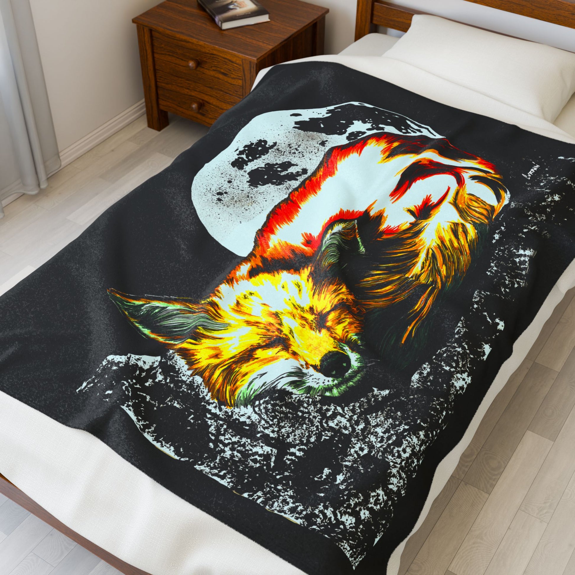 Cozy Red Fox Velveteen Plush Blanket Perfect for All Seasons