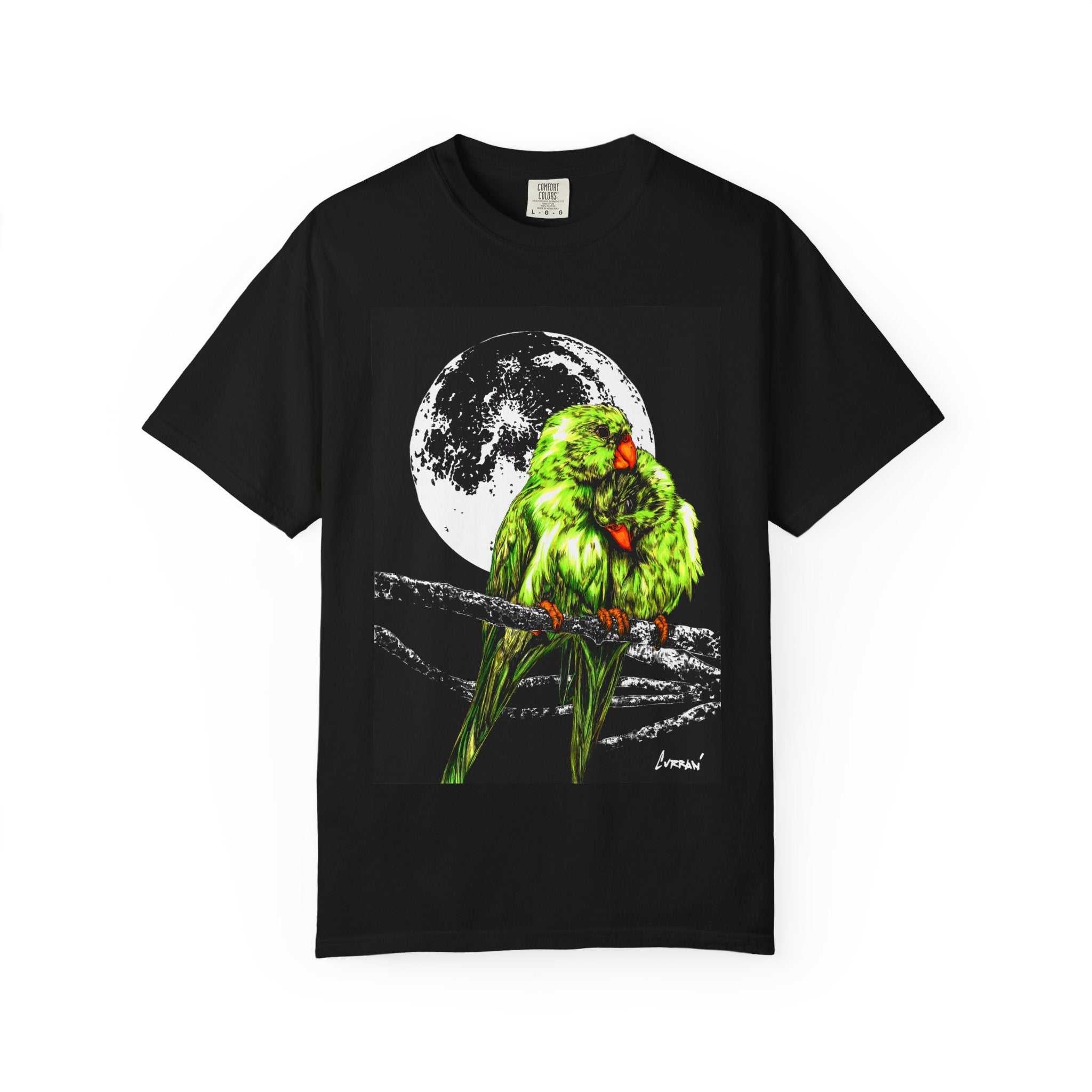 Parrots in the Moonlight Unisex T-shirt.