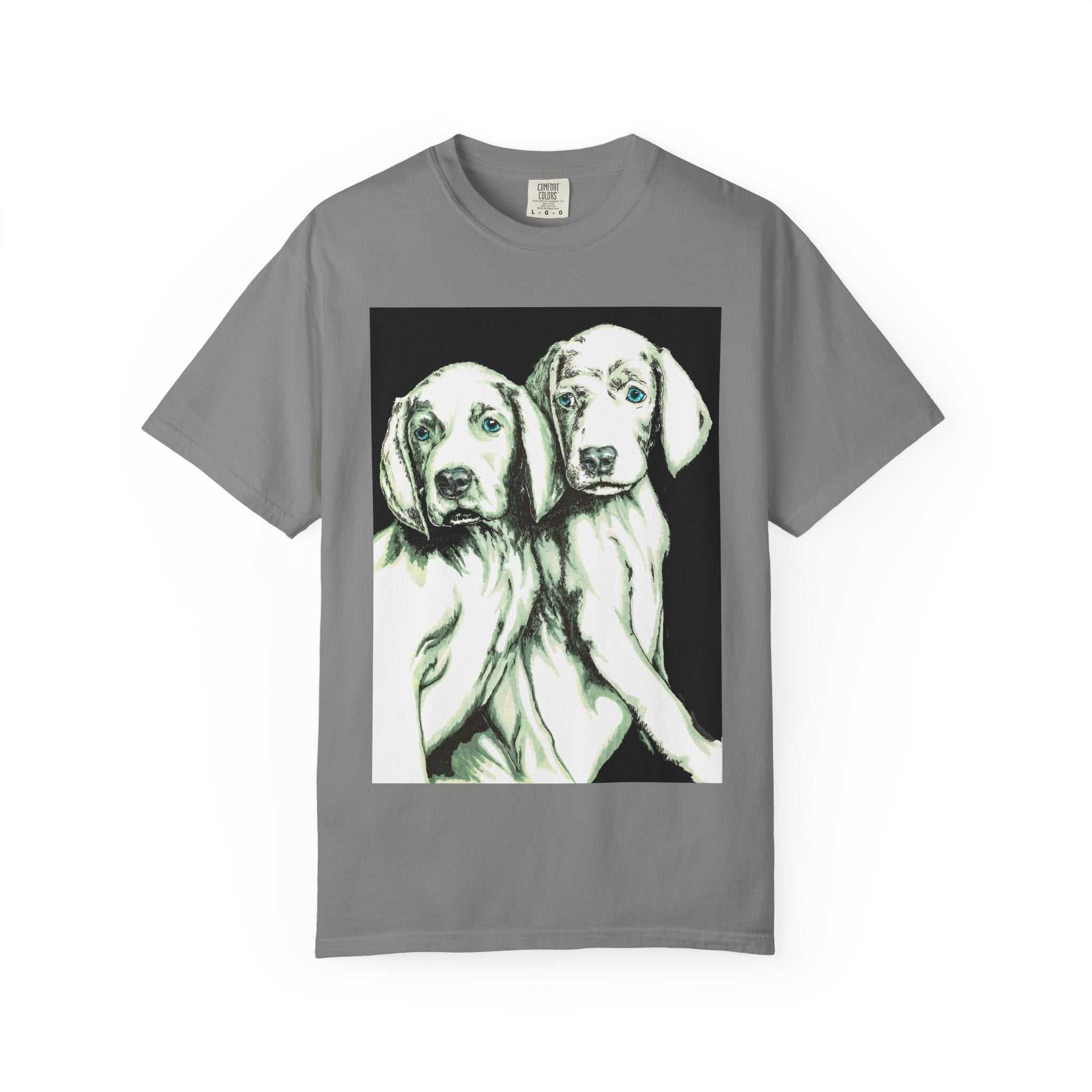 Fall in love with our Puppy Love Unisex Tee featuring the Hand Drawn Original Art. Perfect for dog and pet lovers everywhere!