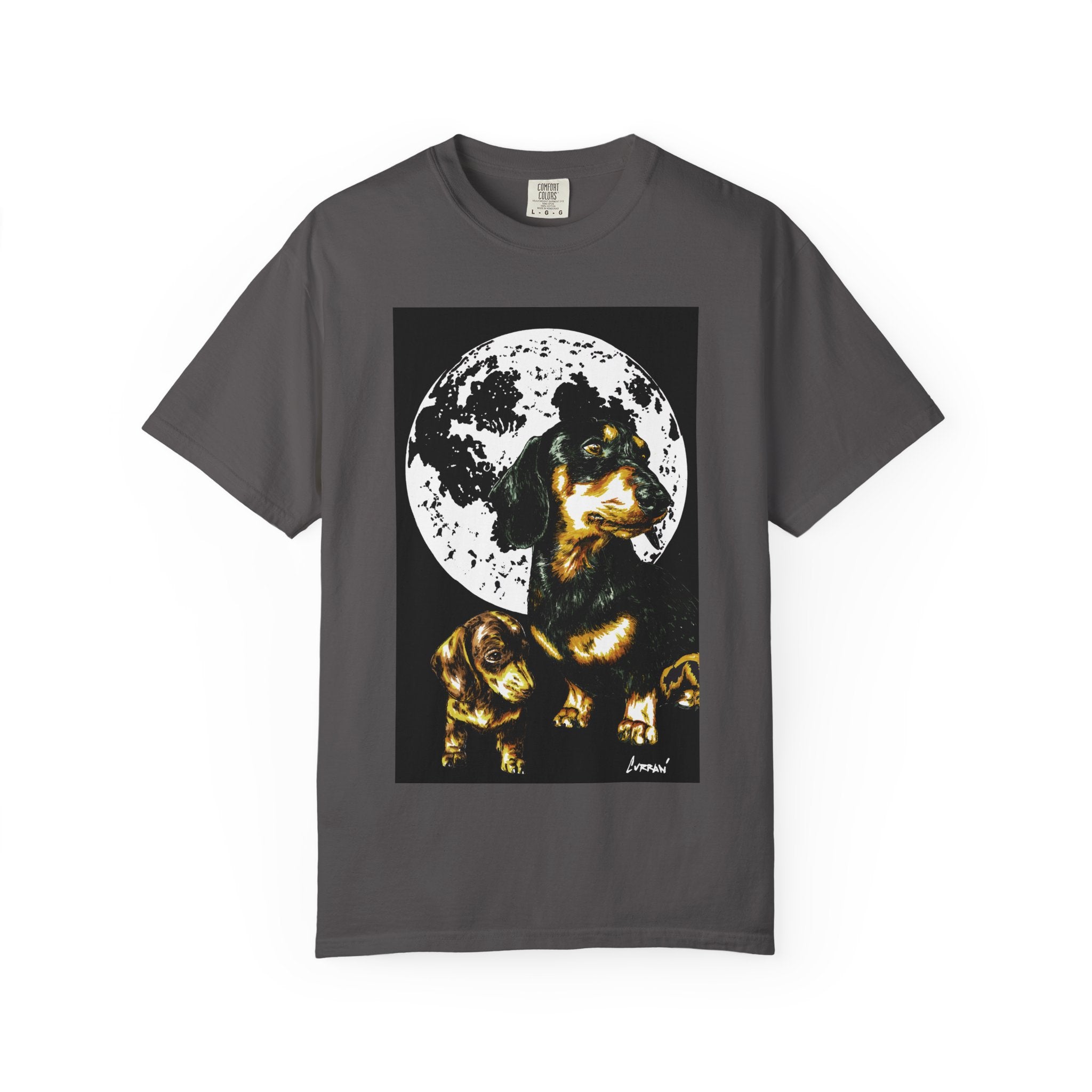 Dachshund Puppies Full Moon Dog Lovers T-Shirt
