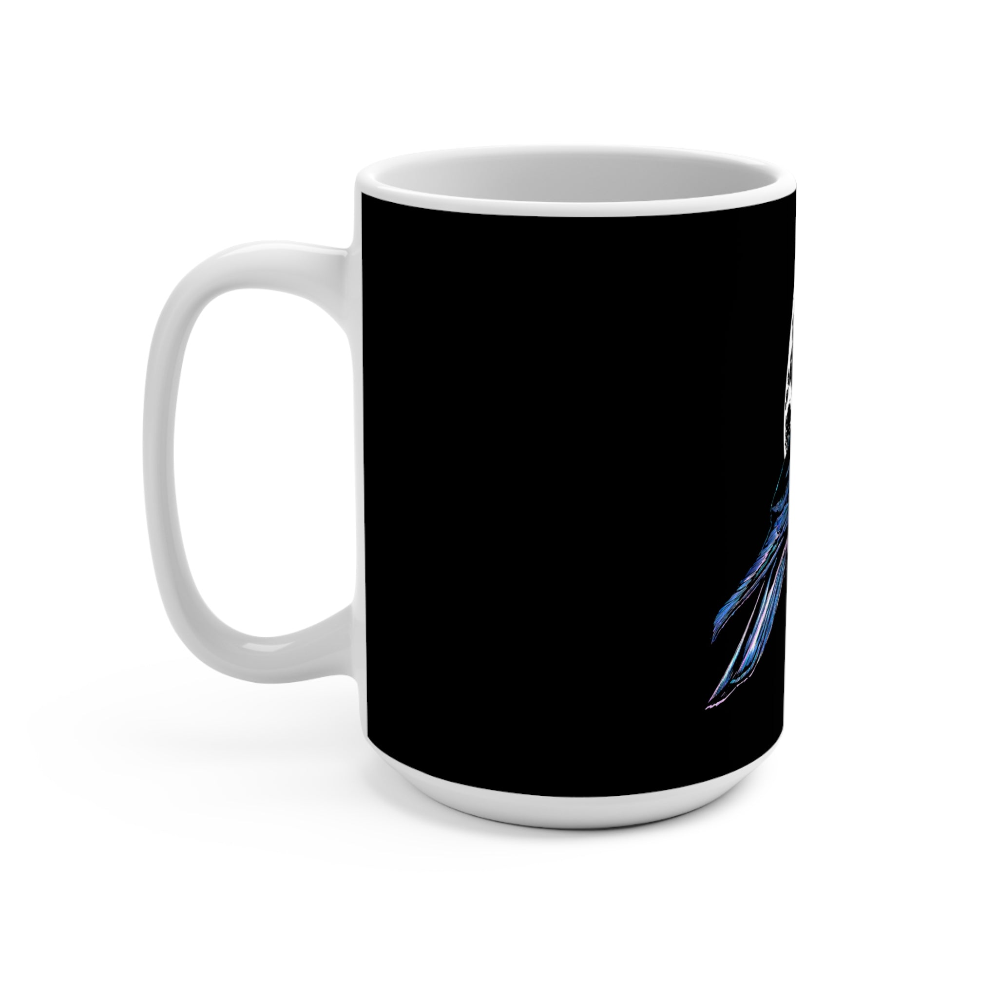 Original Hand-Drawn Crow in the Moonlight Art 15oz Mug