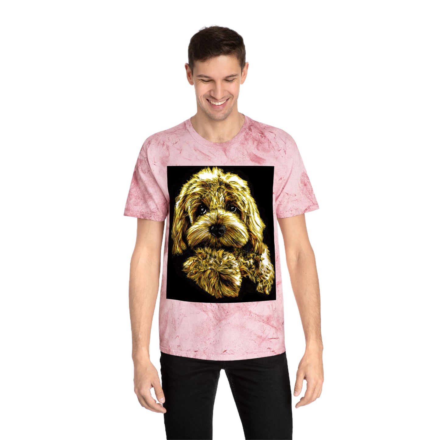 Puppy Color Blast Lover T-Shirt - Unisex Pet Portrait Tee