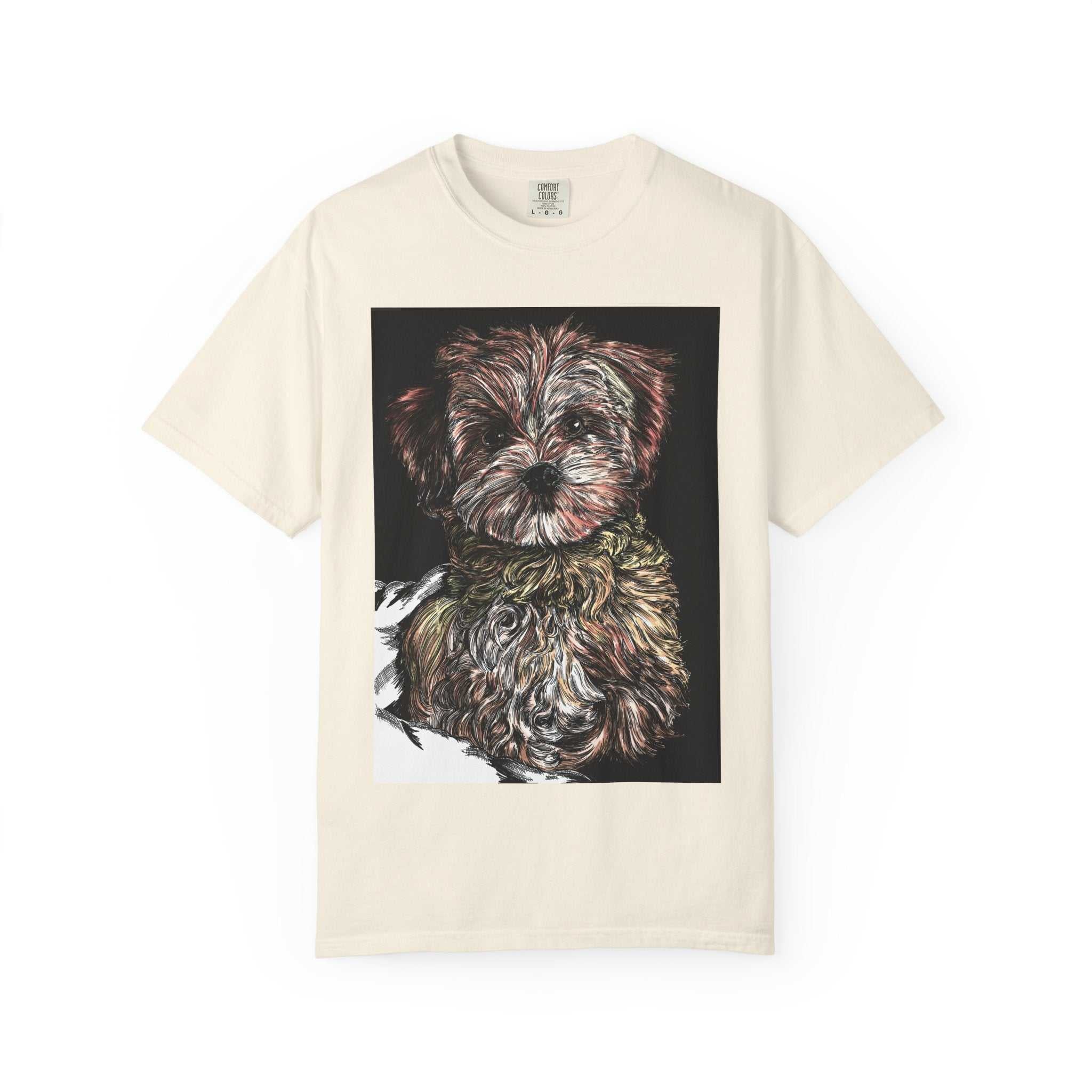 Elevate your style with our Puppy Art Unisex Garment-Dyed T-Shirt – Original Hand-Drawn design. Stand out from the crowd in this unique tee!