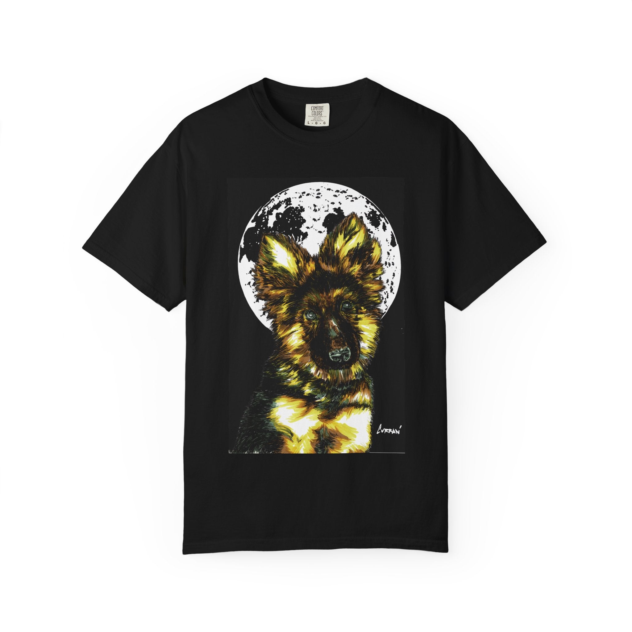 German Sheppard Puppy Unisex T-shirt - Hand Drawn Art