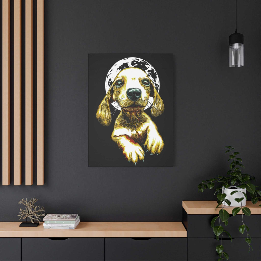 Add a touch of whimsy to your walls with our Whimsical Dog Canvas Wall Art - 1.25" Stretched Matte Print. Perfect for dog lovers!