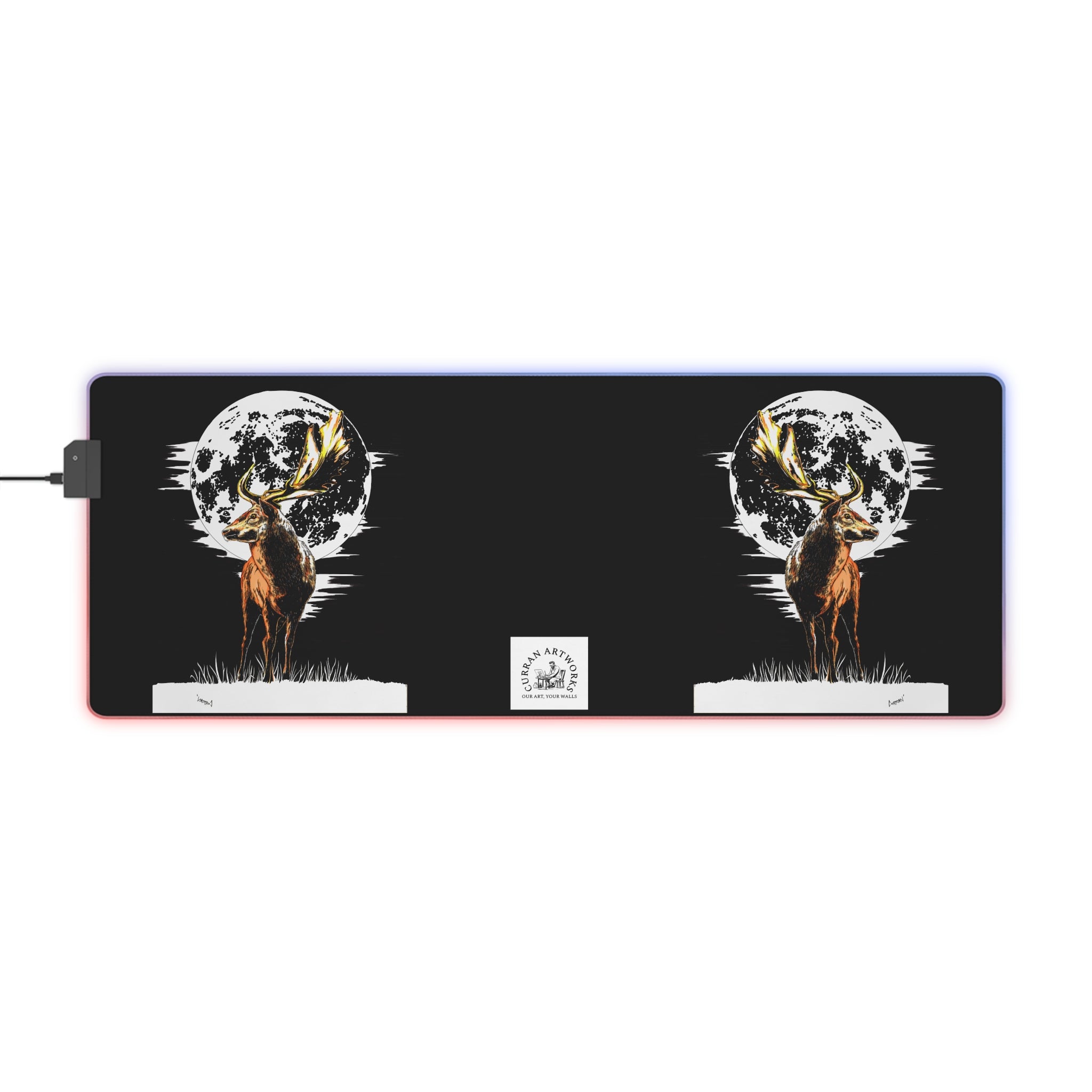 LED Gaming Mouse Pad with Majestic Moose Design