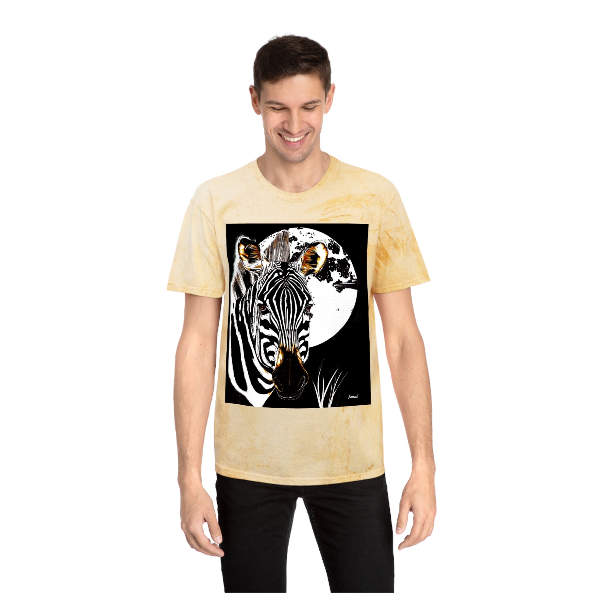 Color Blast Zebra Unisex T shirt