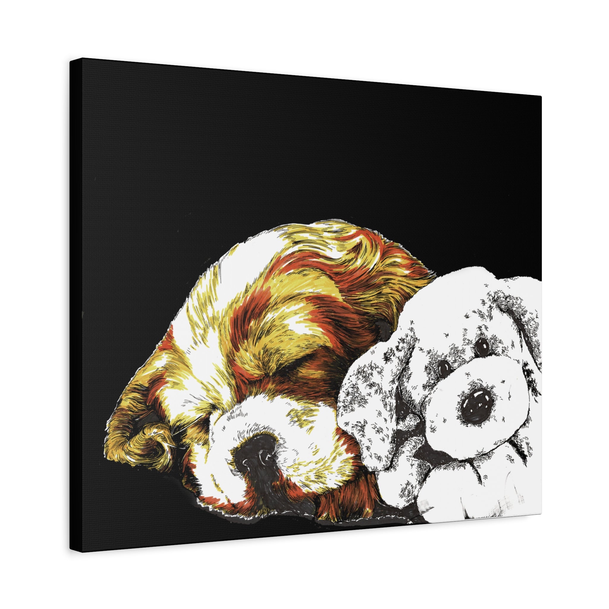 Cocker Spaniel Puppy Print, Hand-Drawn Dog Art