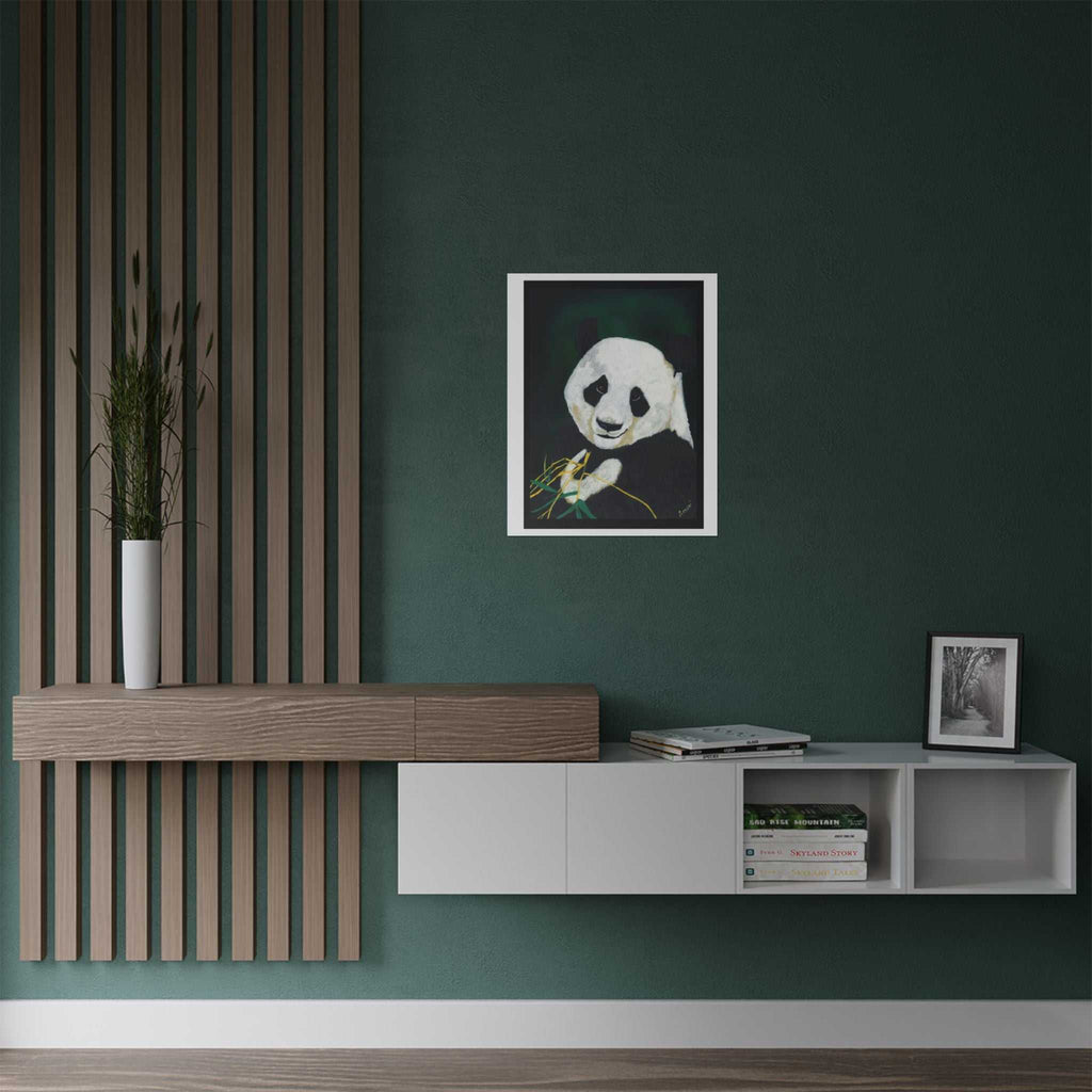 Giant Panda Portrait Satin Poster - Wall Art for Nature Lovers